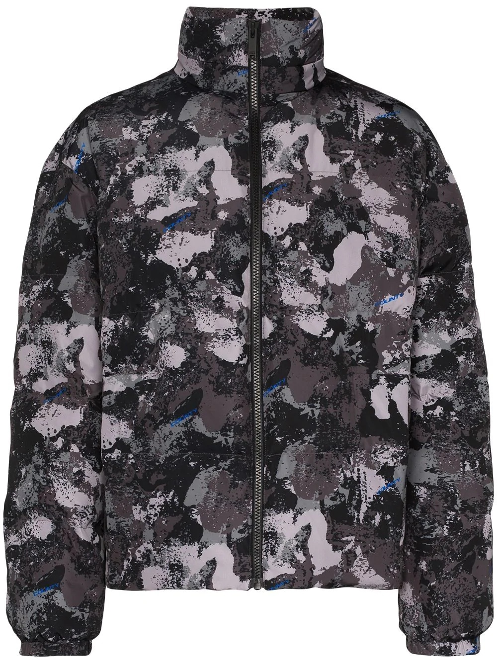 camouflage print padded jacket - 1