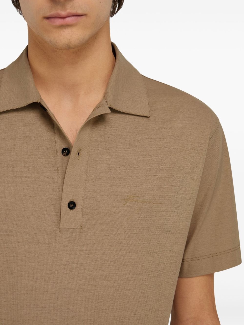 signature cotton polo shirt - 5