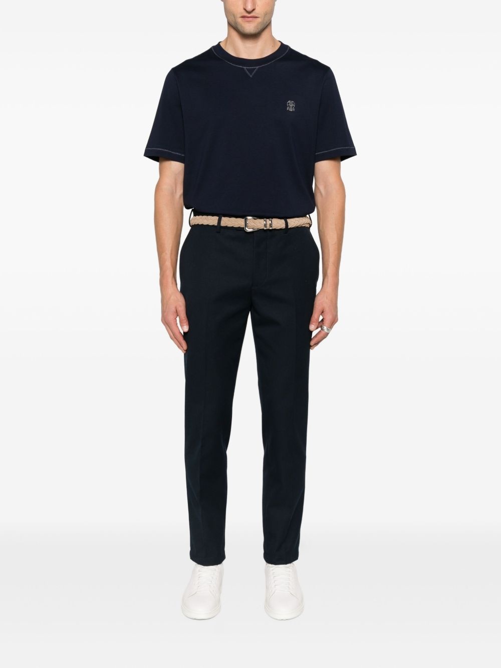 embroidered crew-neck T-shirt - 2