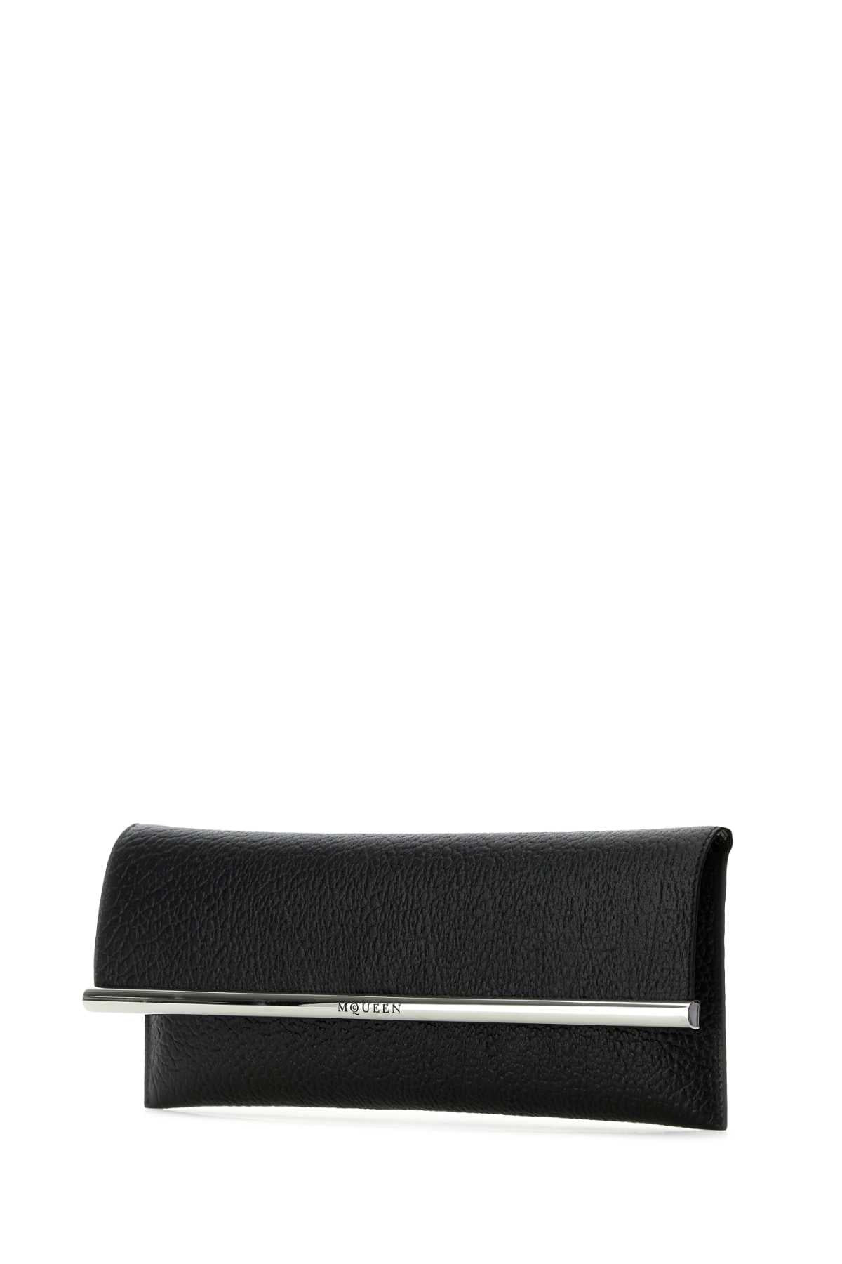 Alexander Mcqueen Women Black Leather Cross B-Long Clutch - 2