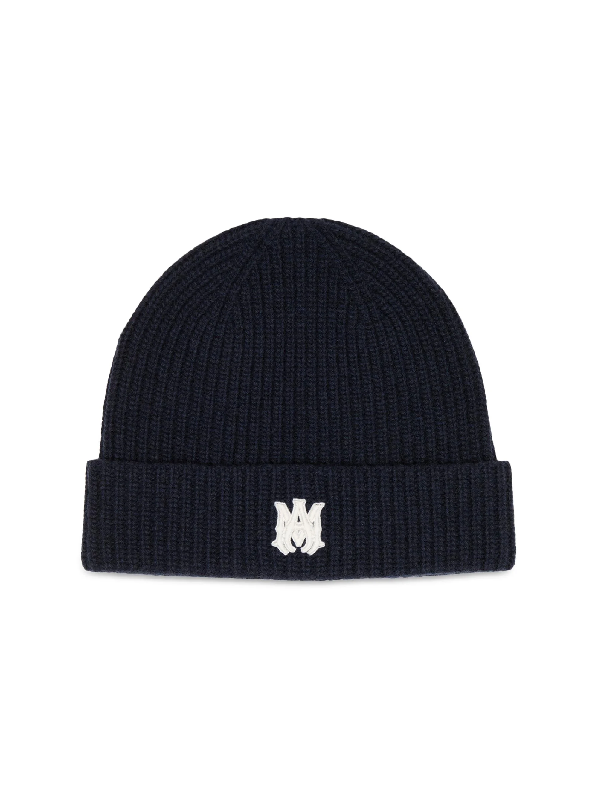 Men's Logo Virgin Wool Beanie - Midnight Blue - 1