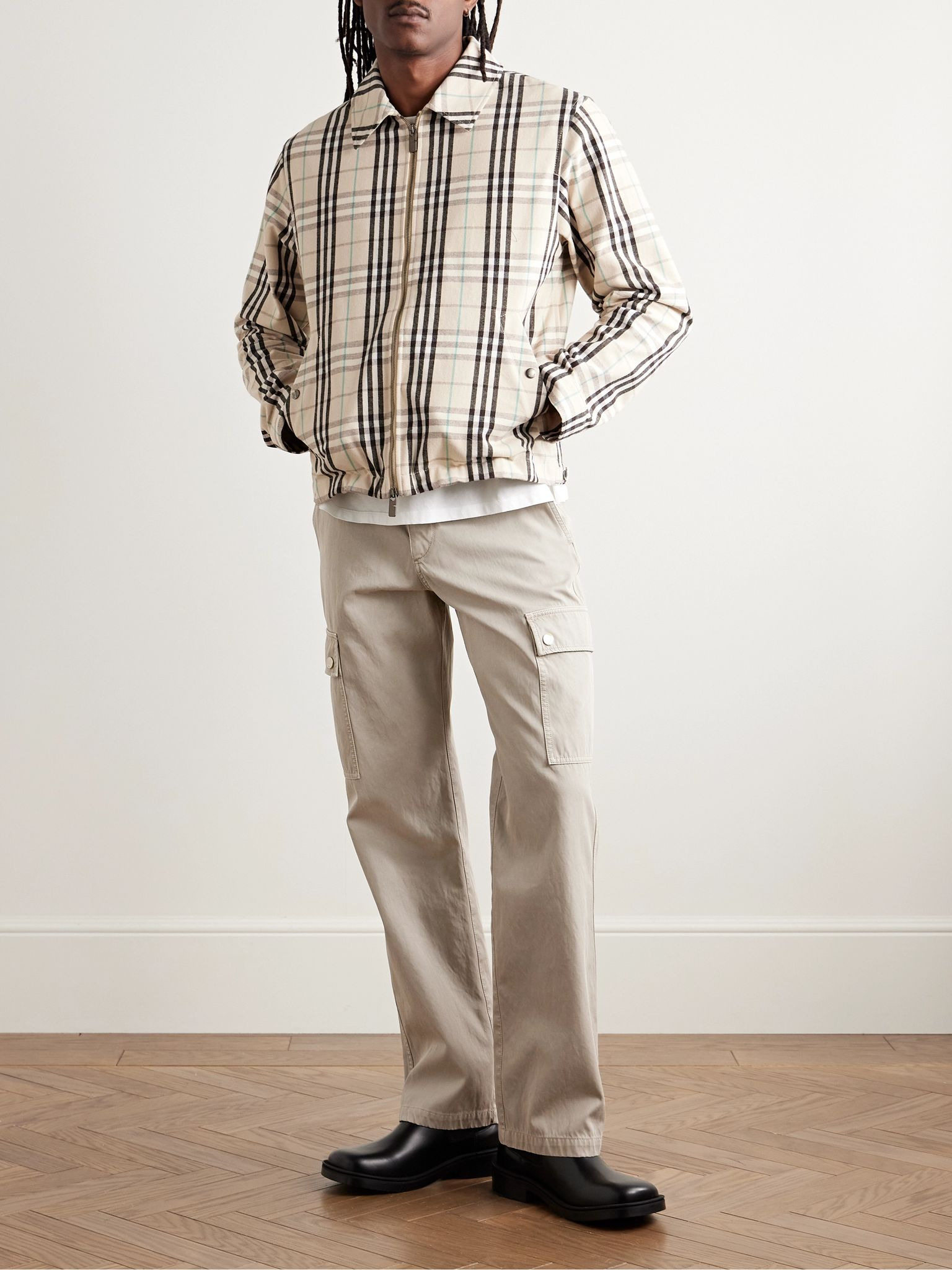 Straight-Leg Garment-Dyed Cotton-Twill Cargo Trousers Neutral - 2
