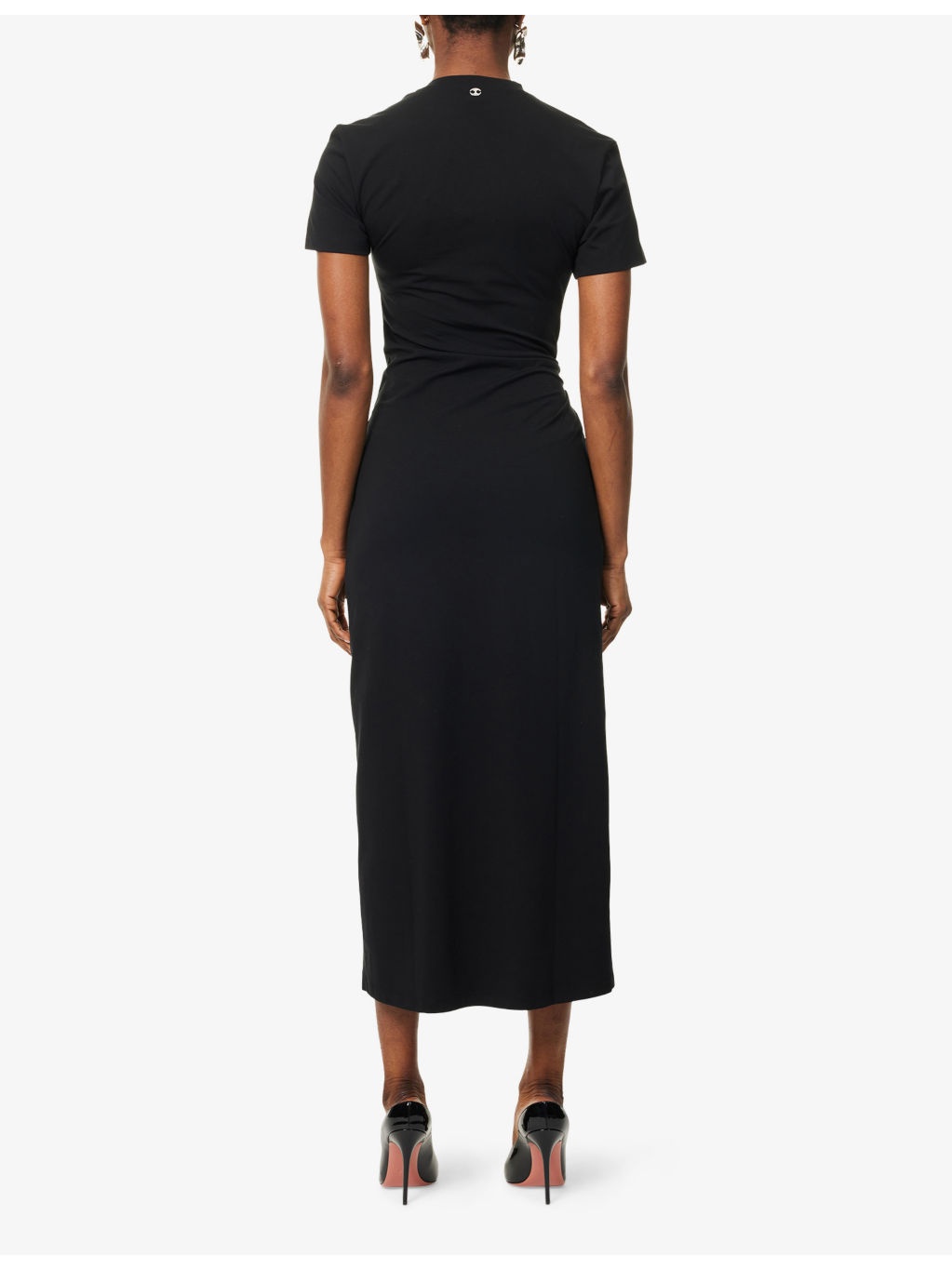 Ring Ruched Stretch-Cotton Jersey Maxi Dress - 4