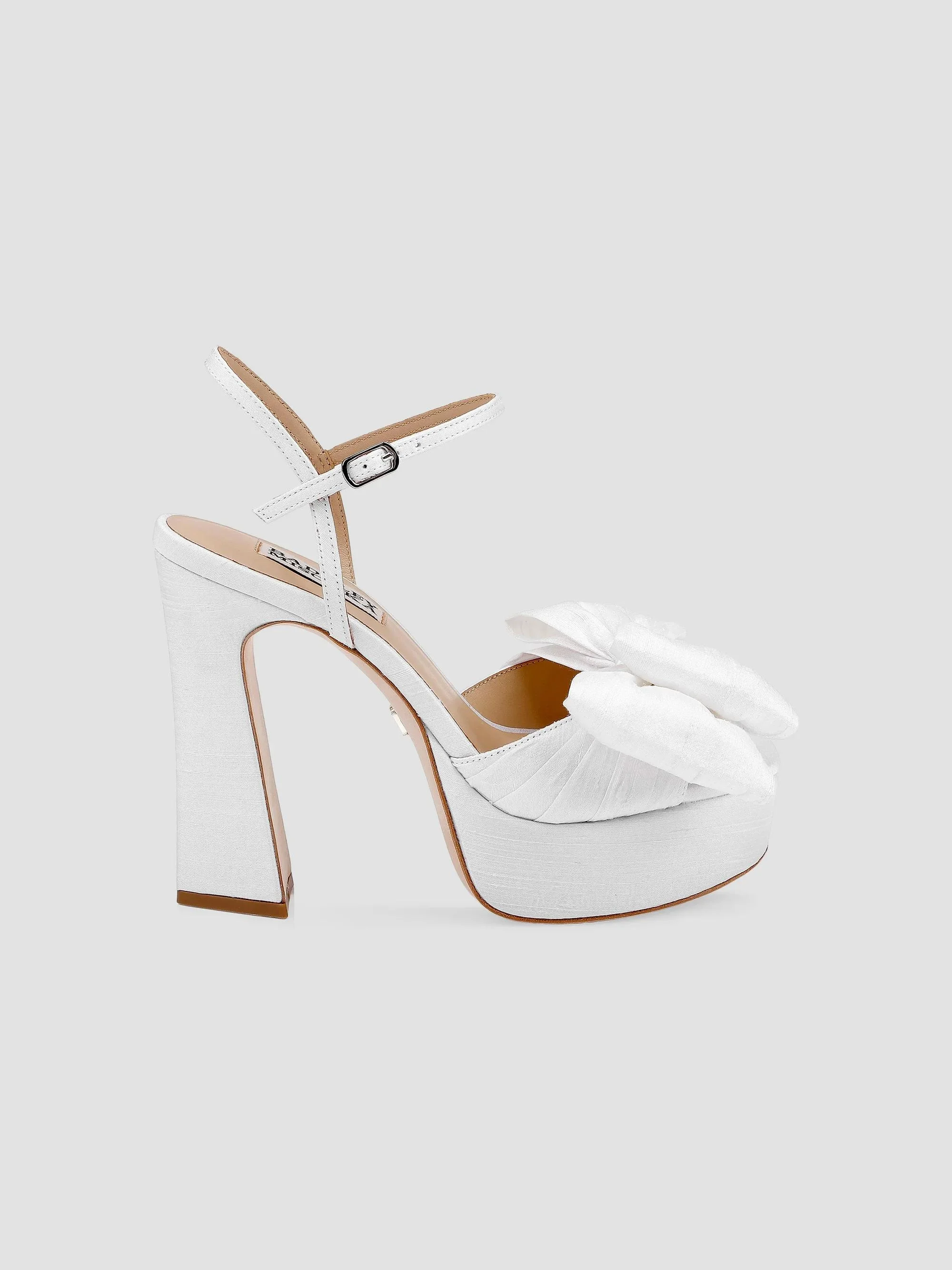 Women's Oliva 85MM Silk Bow Sandals - White Silk - 1