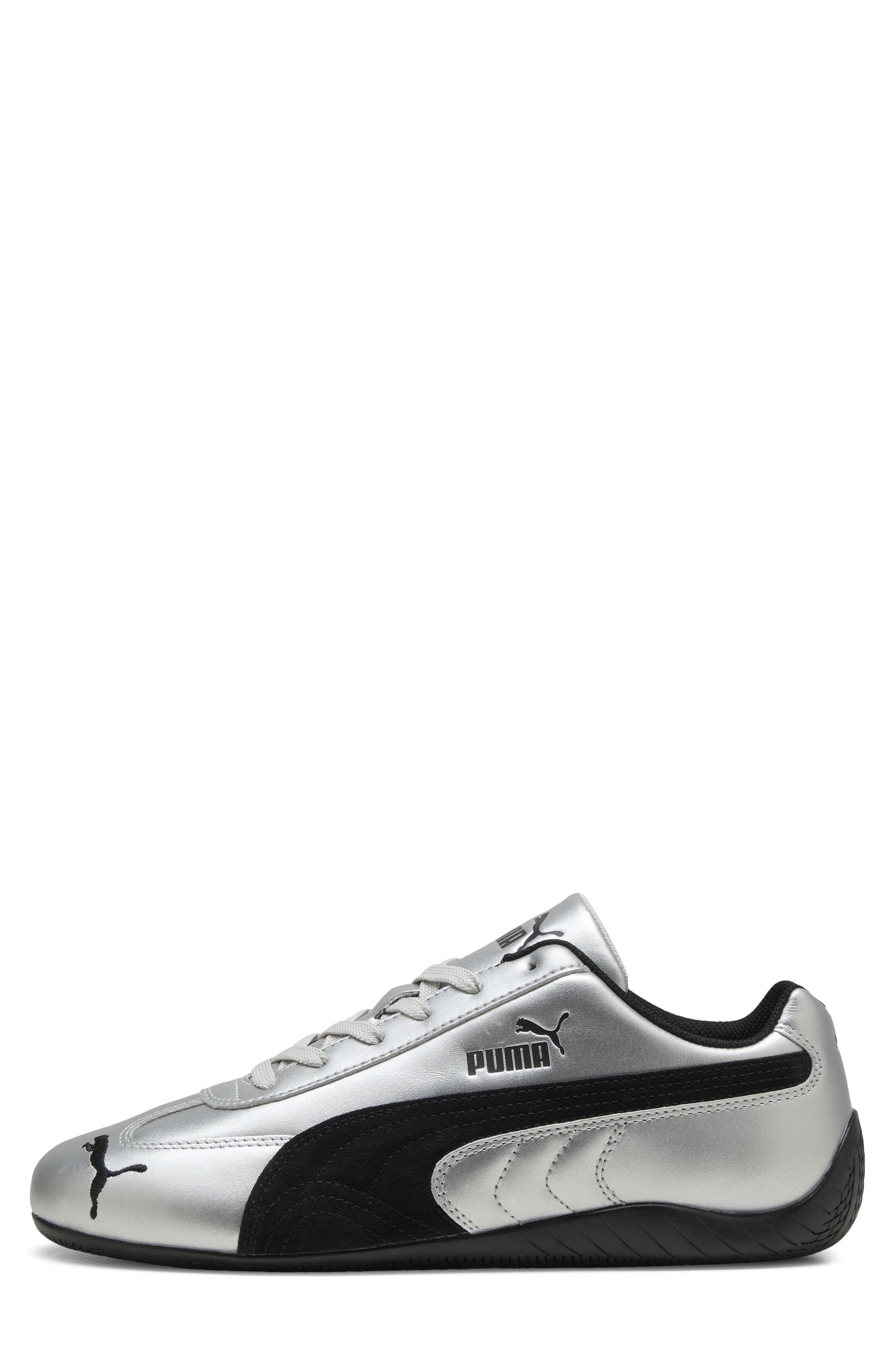PUMA Speedcat Metallic Sneaker in Puma Silver/Puma Black at Nordstrom - 4