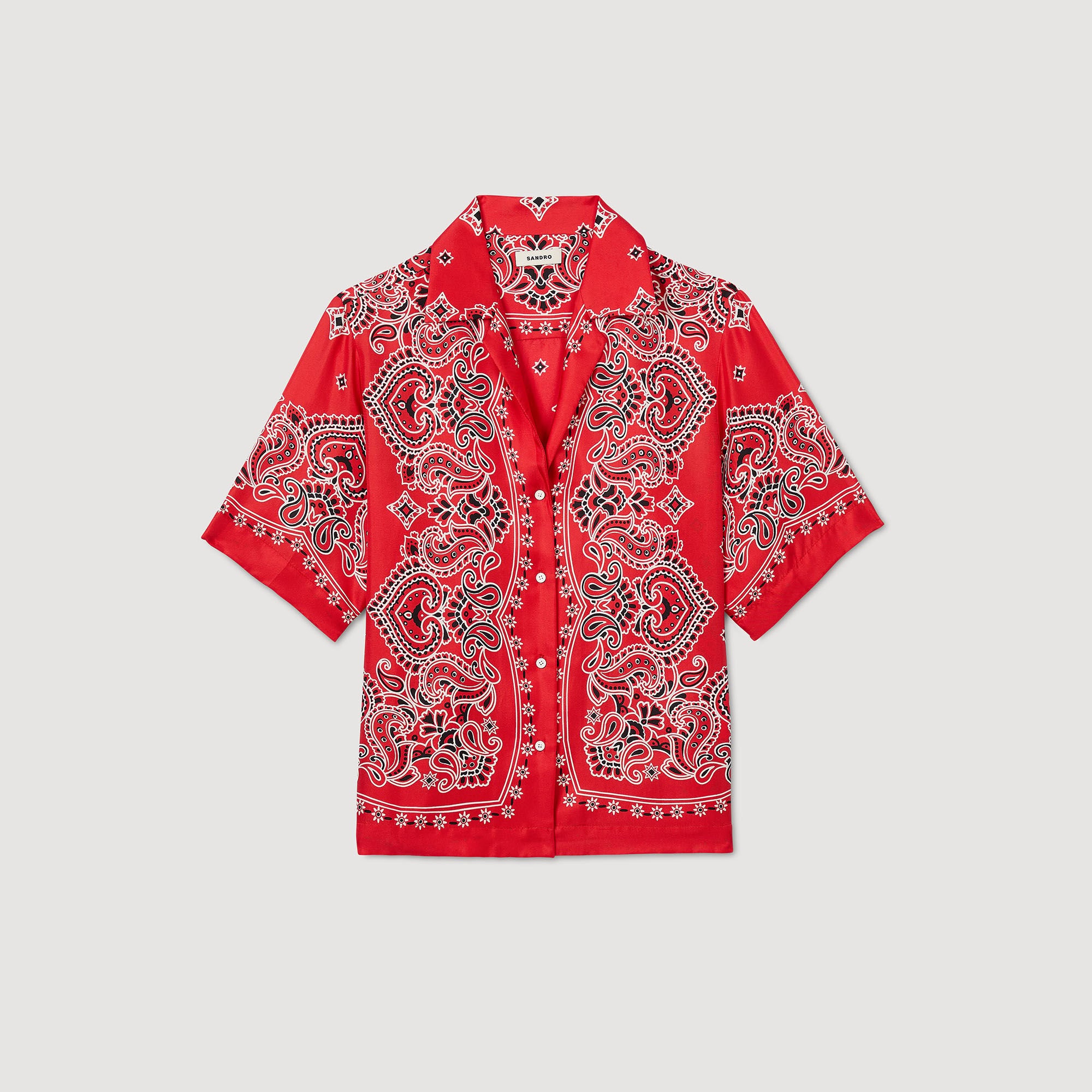 BANDANA PRINT SILK SHIRT - 6