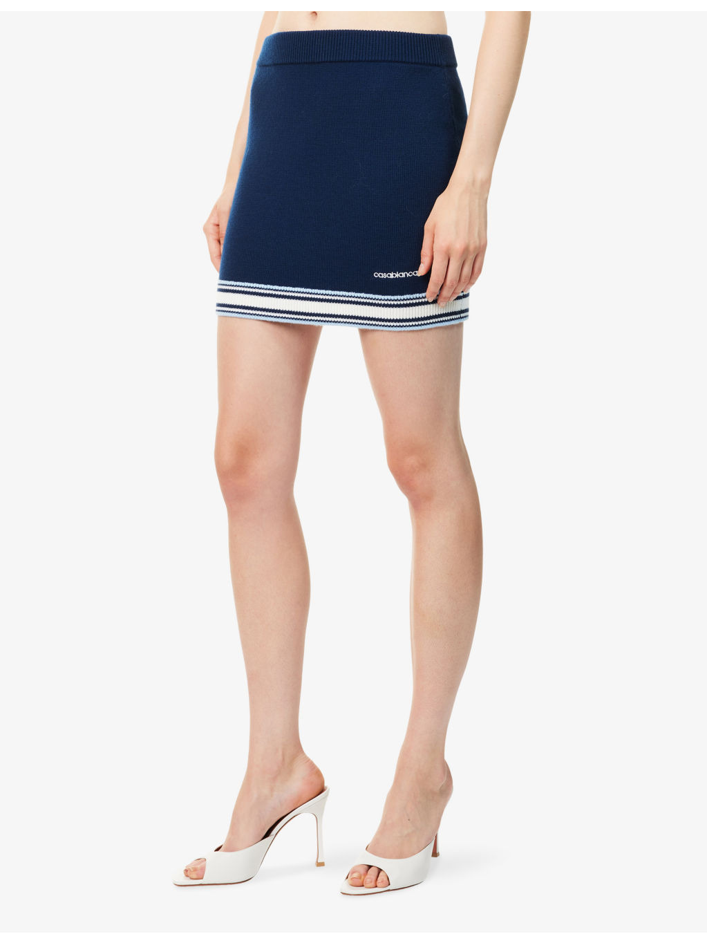 Tennis Striped Wool Mini Skirt - 3