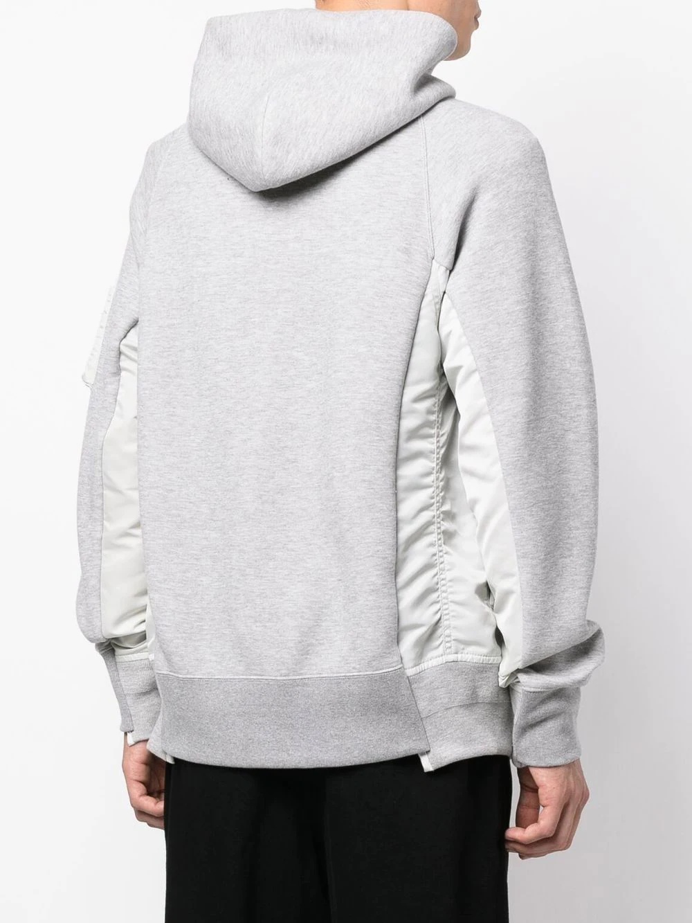 panelled zip-up hoodie - 4