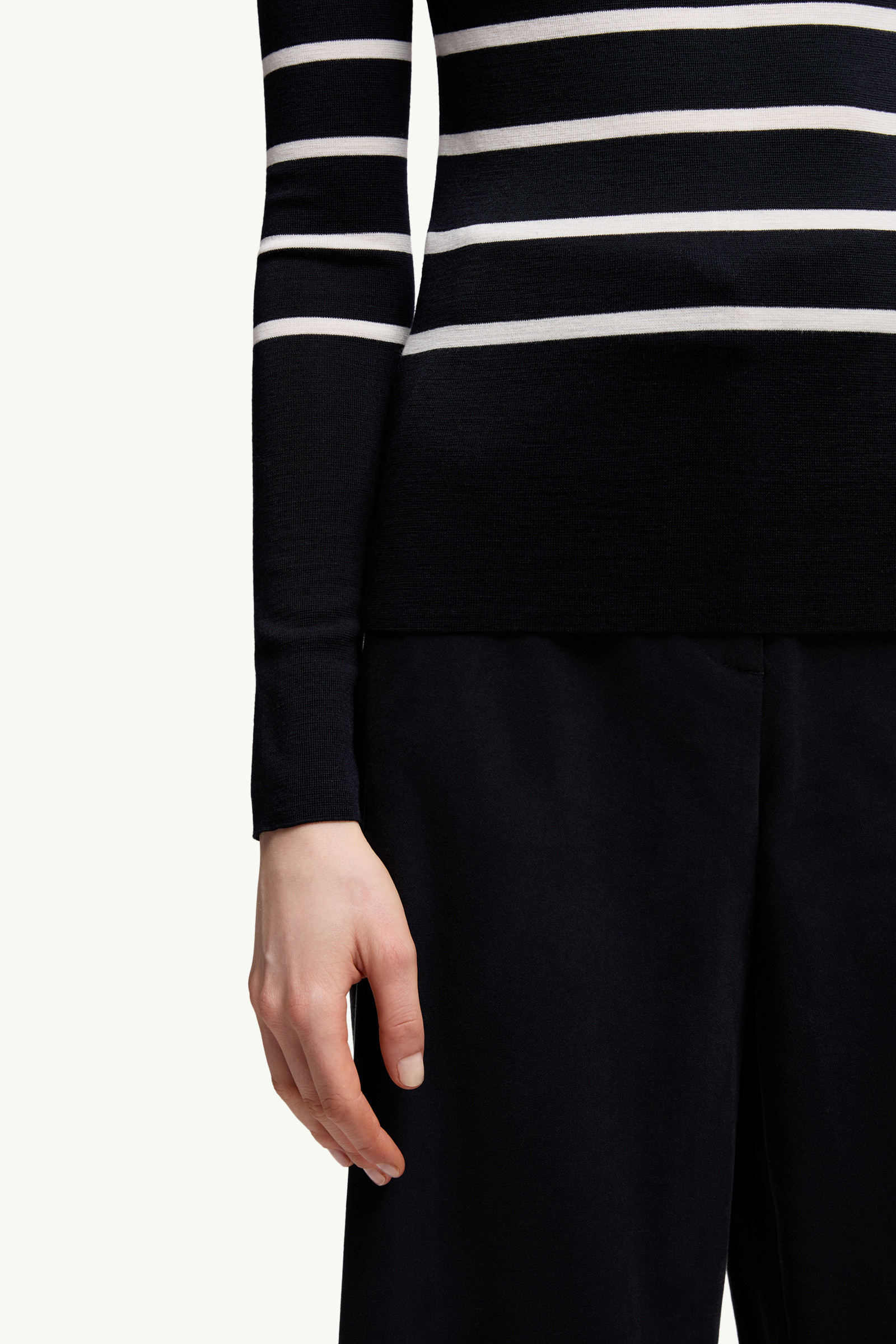 Striped Wool Turtleneck Sweater - 6