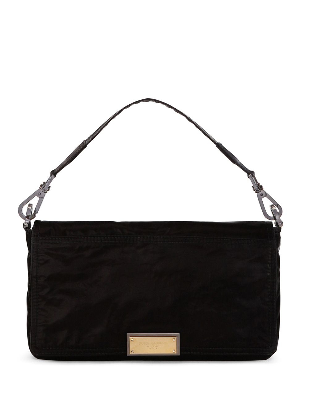 logo plaque shoulder bag - 1