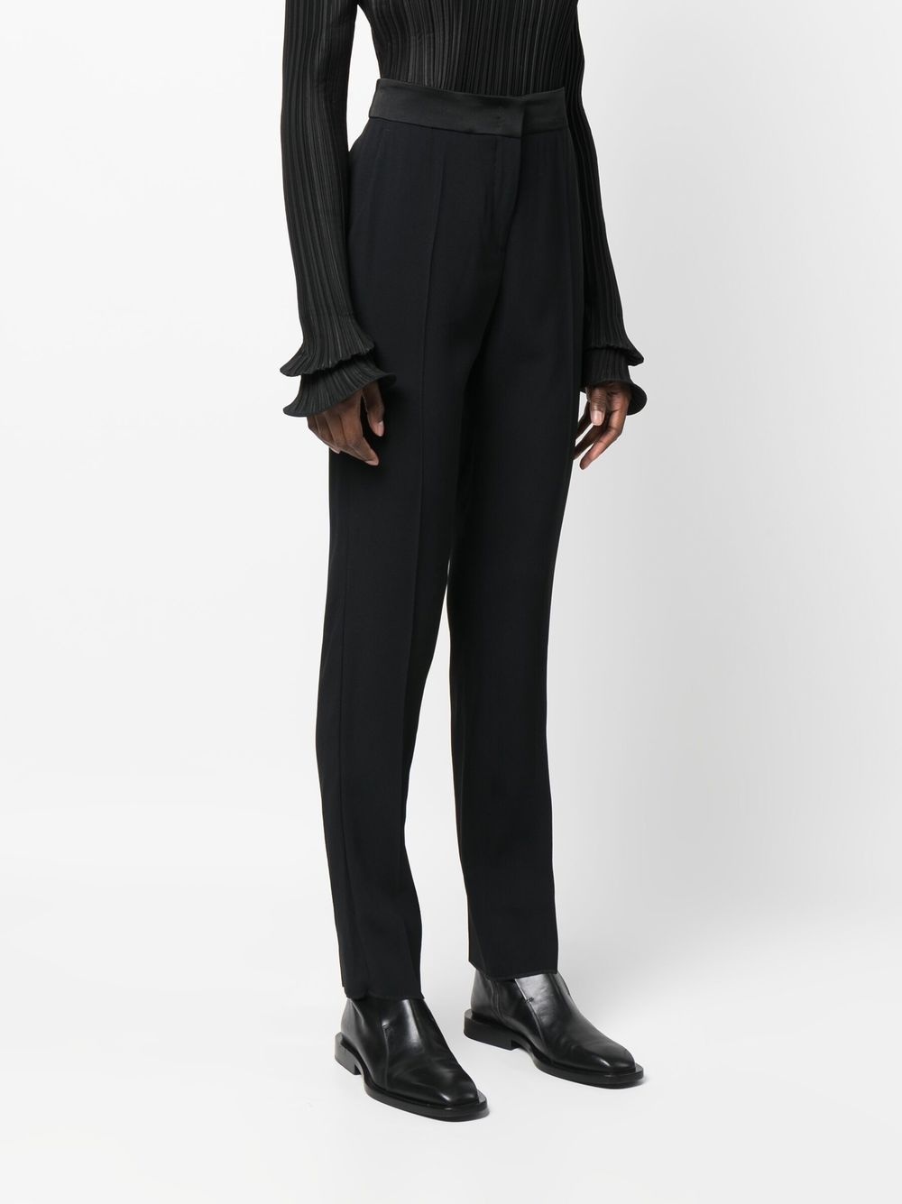 high-waisted slim-cut trousers - 3