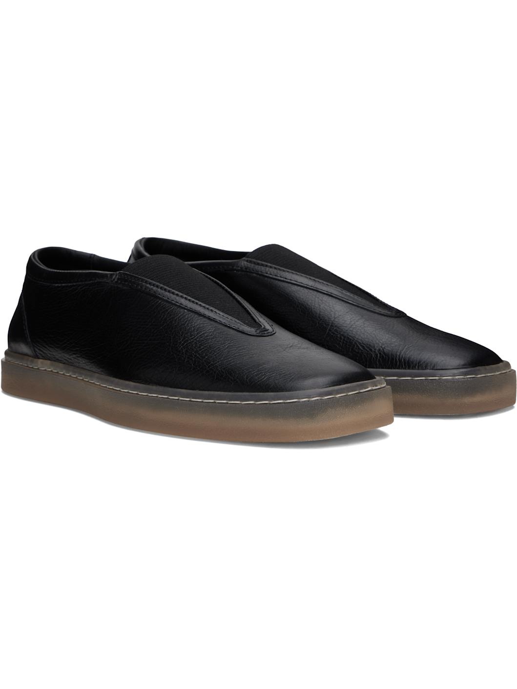 Black Elastic Linoleum Sneakers - 4