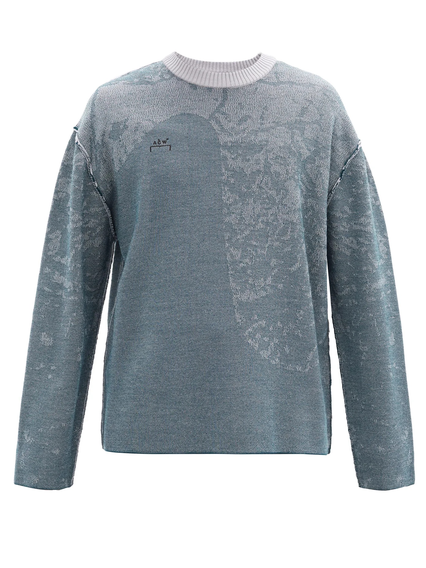 Shattered Glass-jacquard wool sweater - 1