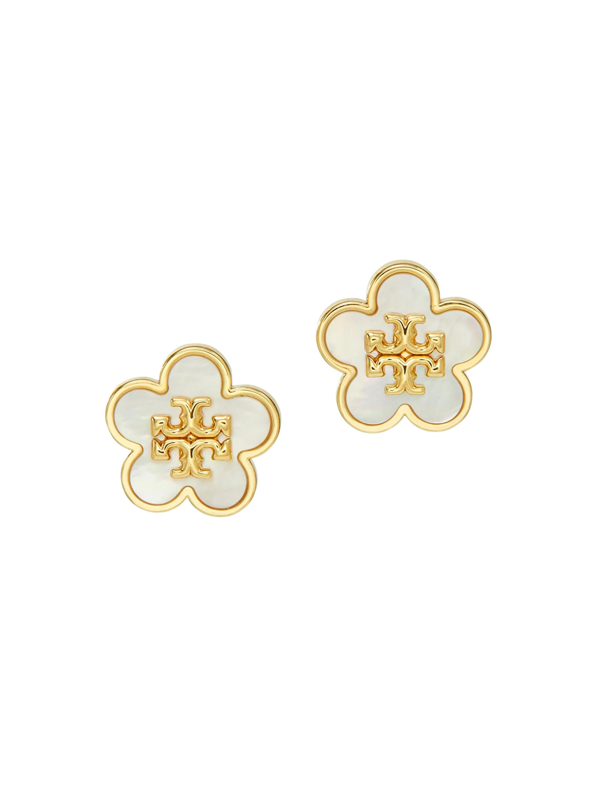 Women's Forget Me Not Mother of Pearl Stud Earrings - Tory Gold Mother Of Pearl - 1