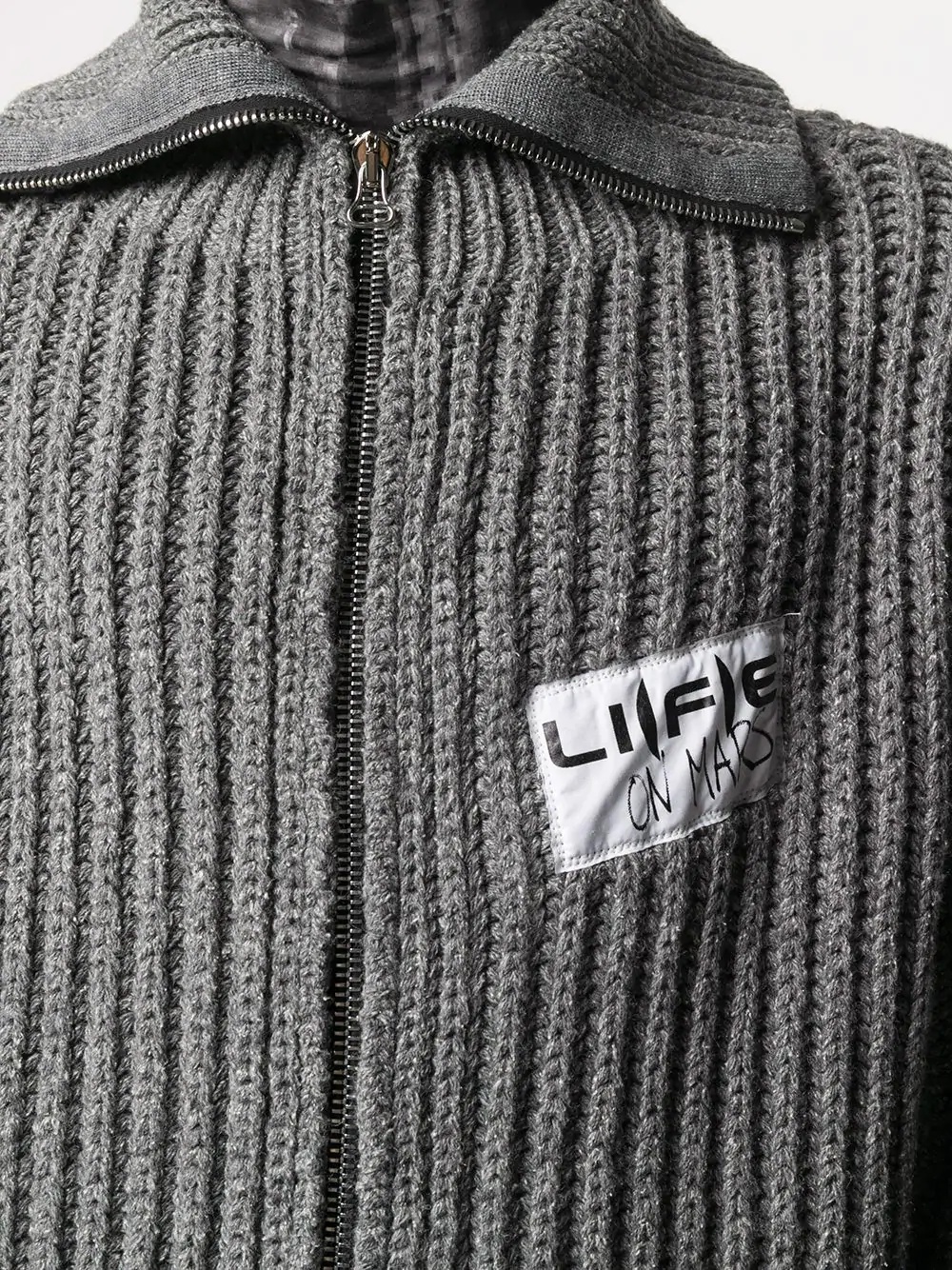 Life on Mars patch zipped cardigan - 5