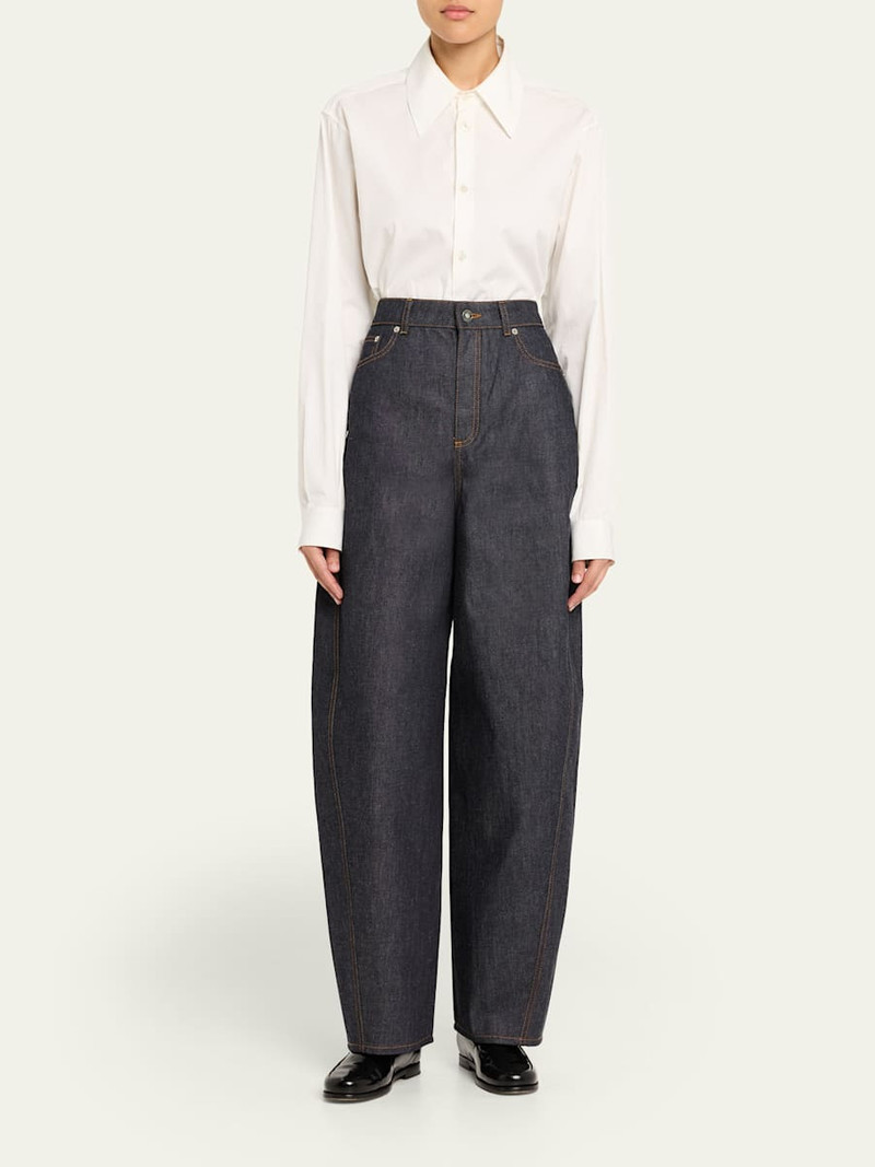 Givenchy Denim Barrel-Leg Cocoon Pants outlook