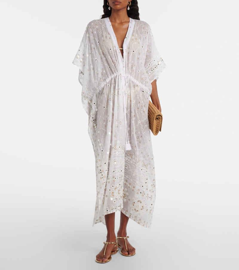 juliet dunn Embroidered cotton kaftan outlook