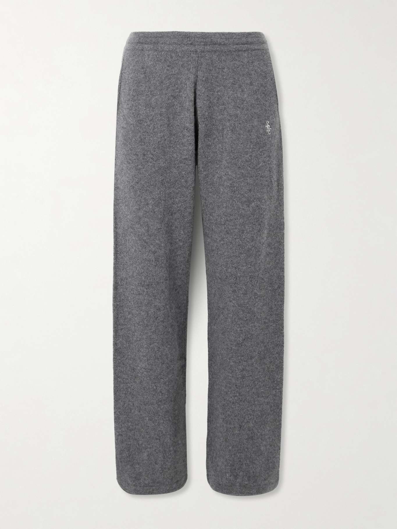 Ivy League cashmere and wool-blend wide-leg pants Gray - 1