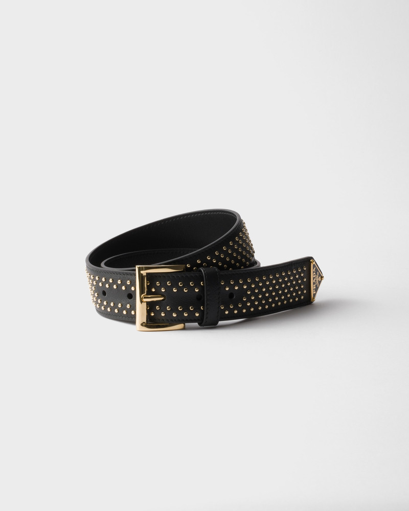 Leather belt with studs 1