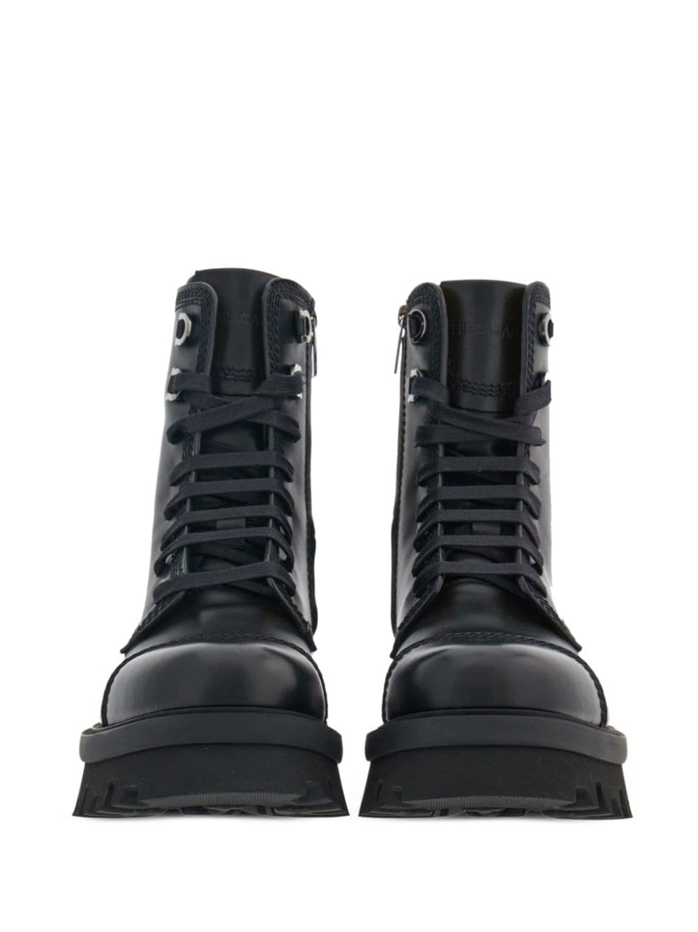 lace-up leather boots - 4