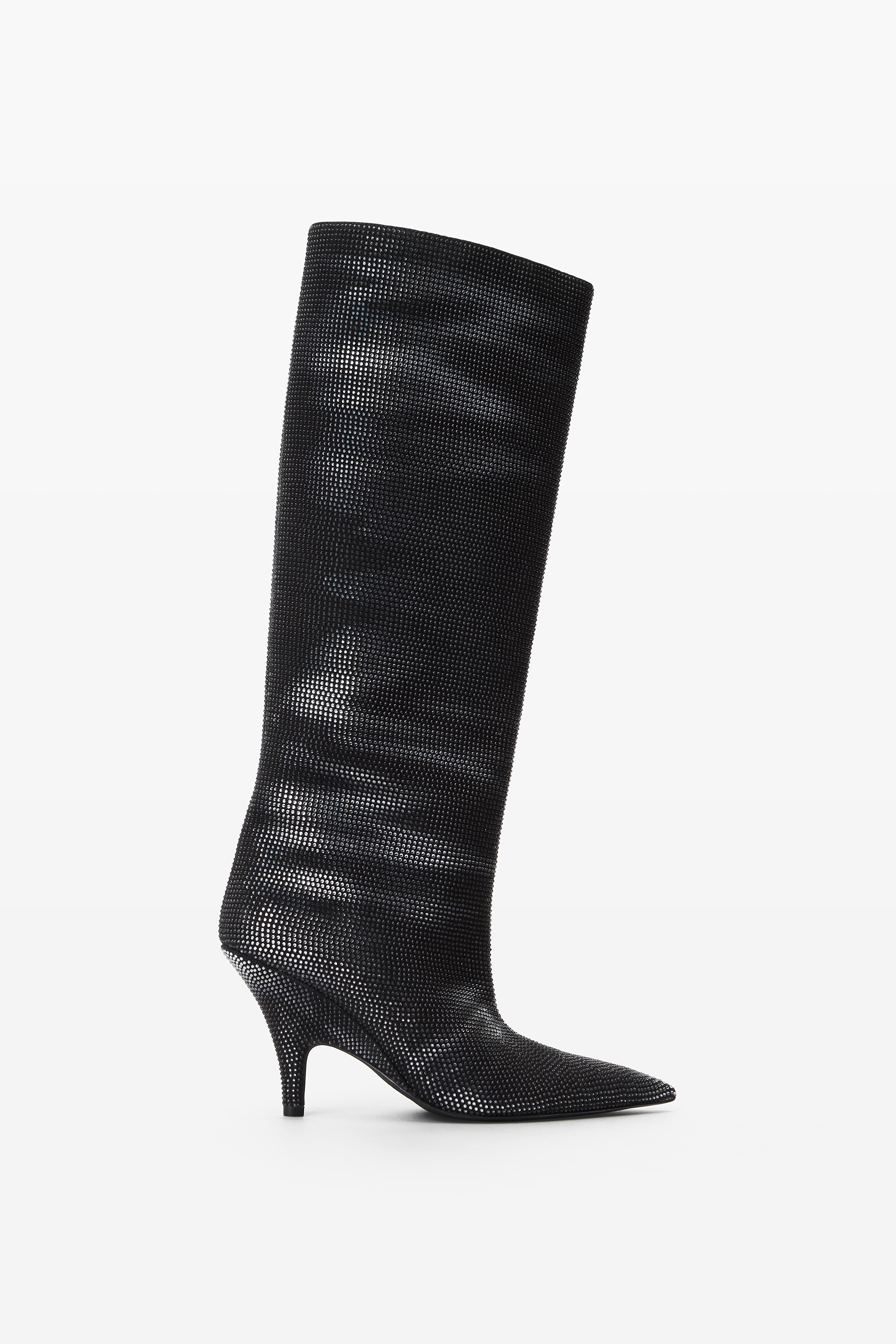 Alexander Wang diablo 90mm crystal hotfix tall boot | REVERSIBLE