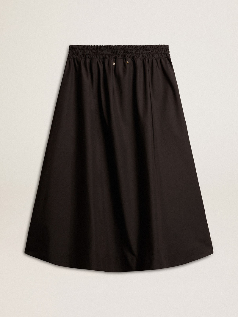 Golden Goose Flared skirt in black technical nylon outlook