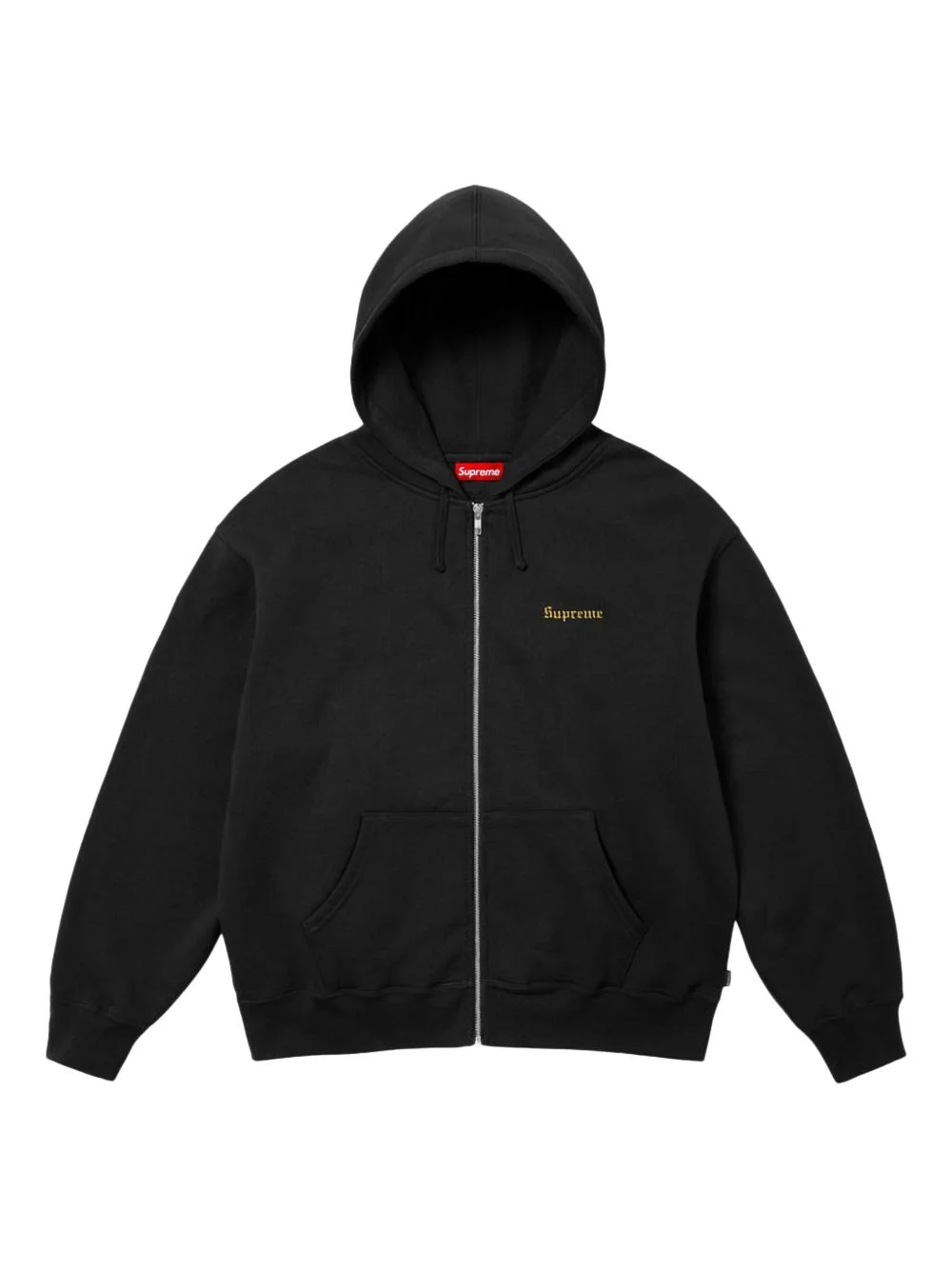 crest zip-up "SS 25 - Black" hoodie - 1