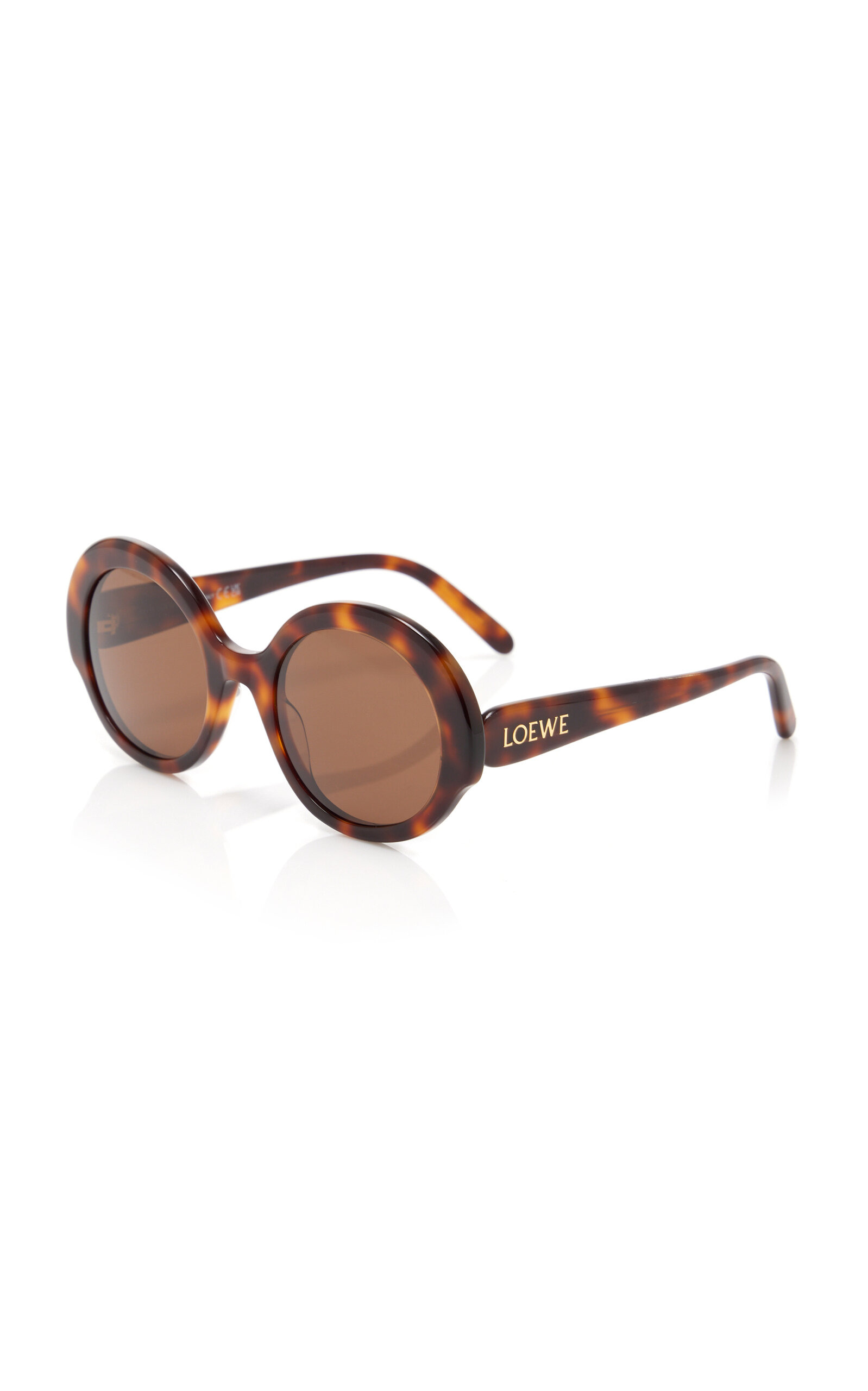 Oversized Round-Frame Tortoiseshell-Acetate Sunglasses brown - 3