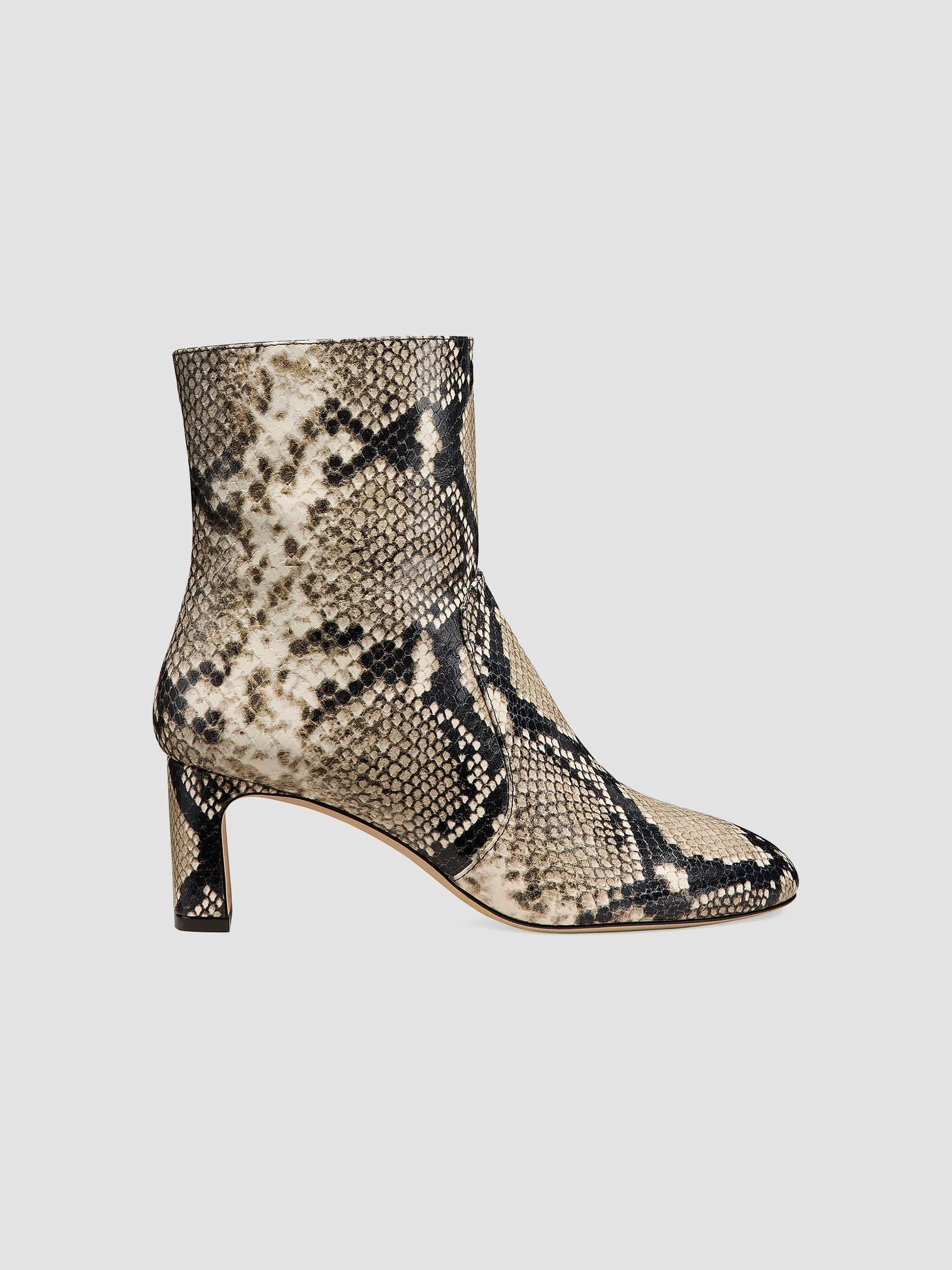 Women's Babette 60MM Snake-Embossed Leather Boots - Roccia - 1