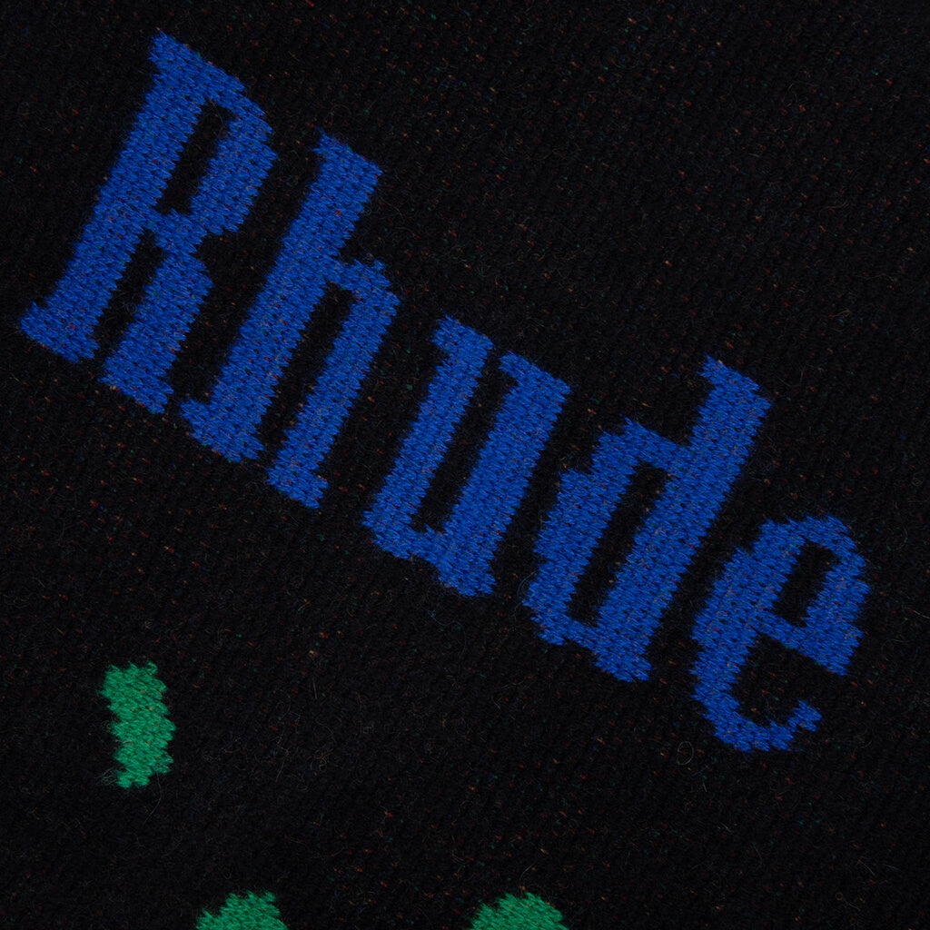 RHUDE KNIT HOODIE - BLACK/RED - 3