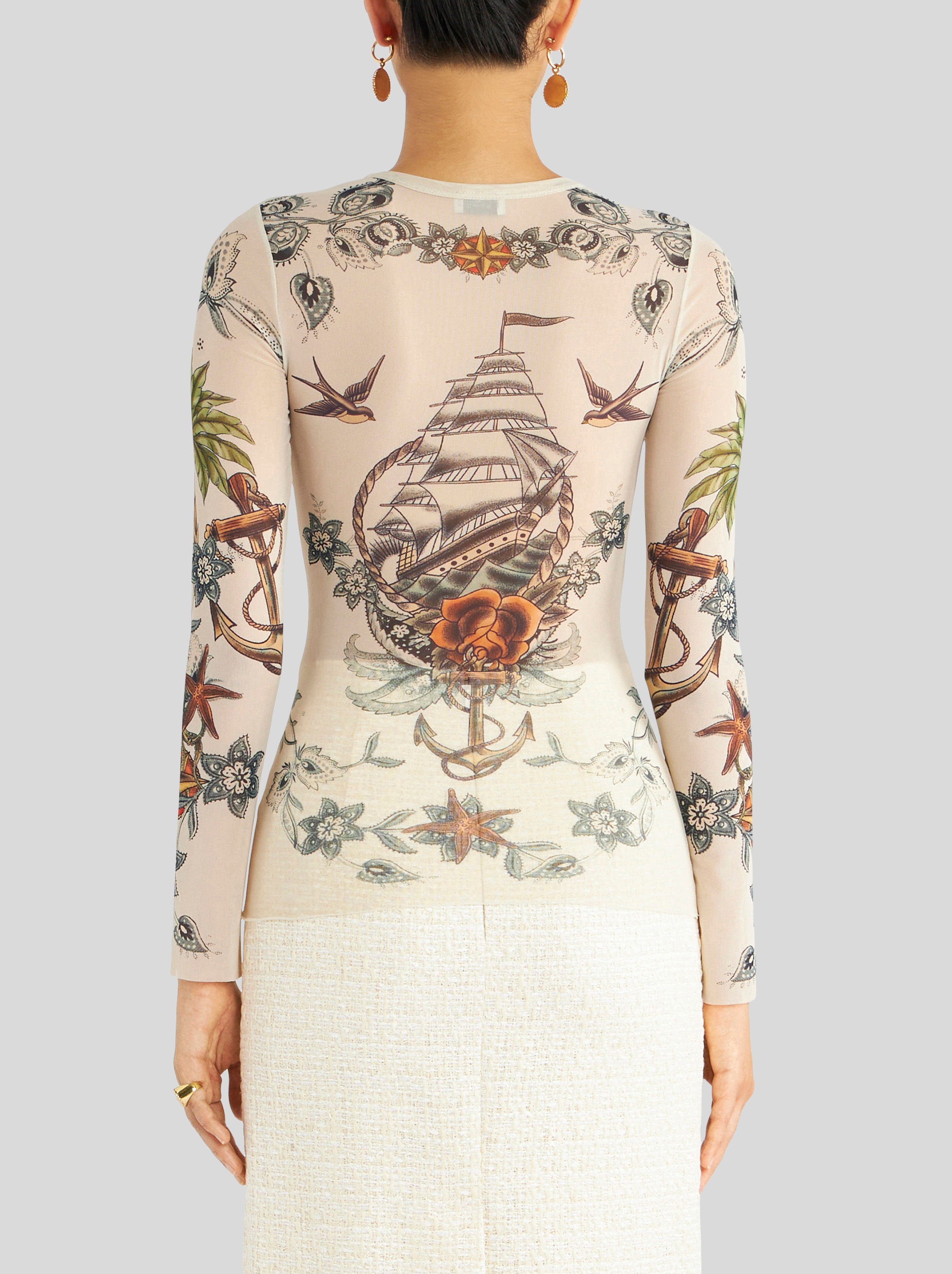 JUMPER WITH OLD SCHOOL MERMAID PRINT - 4