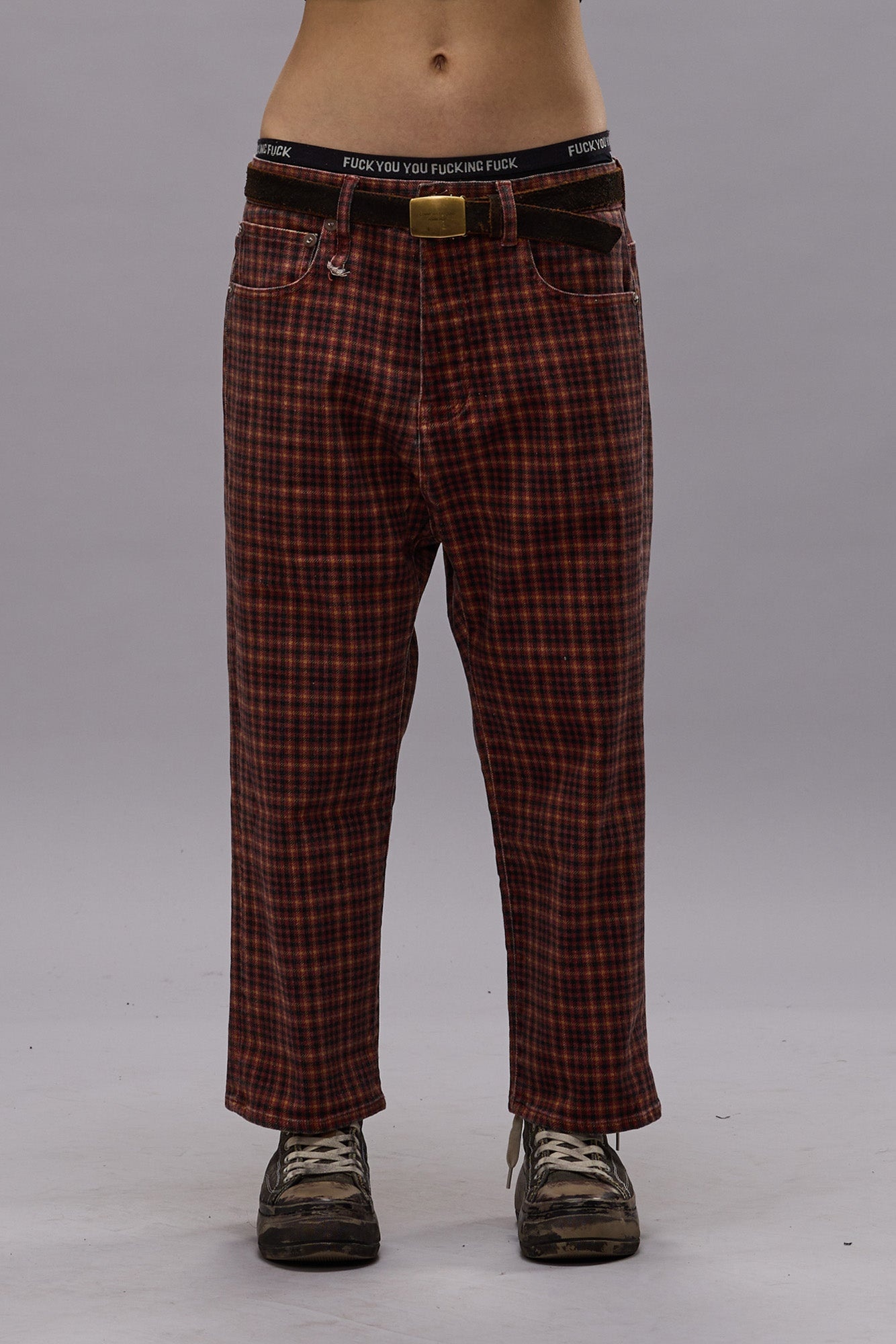 TAILORED DROP - PRINTED AUBURN PLAID - R13 - 5