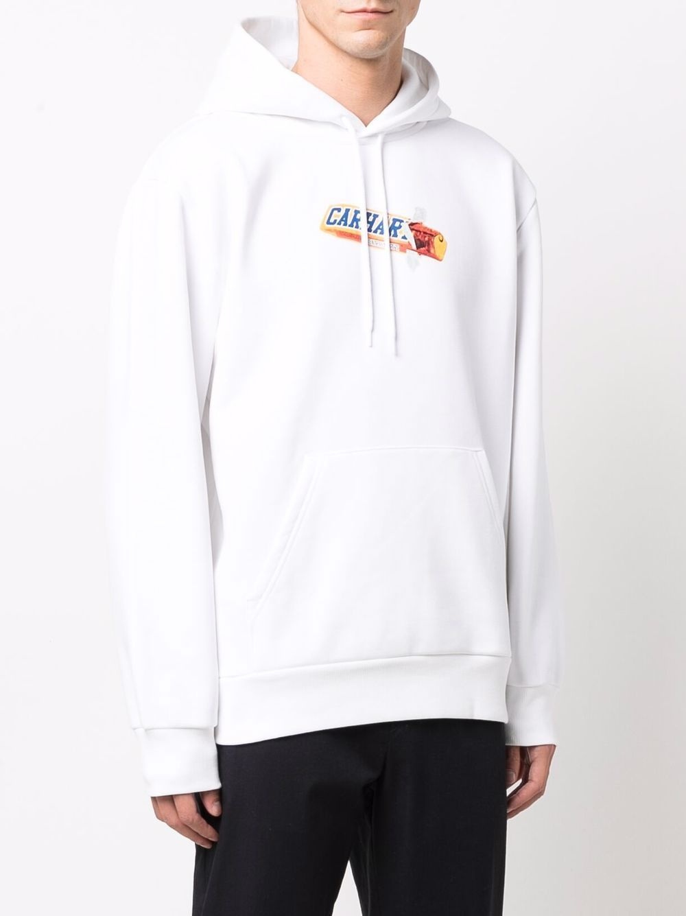 logo print hoodie - 3