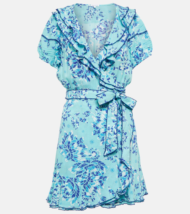 Aude printed wrap minidress - 1