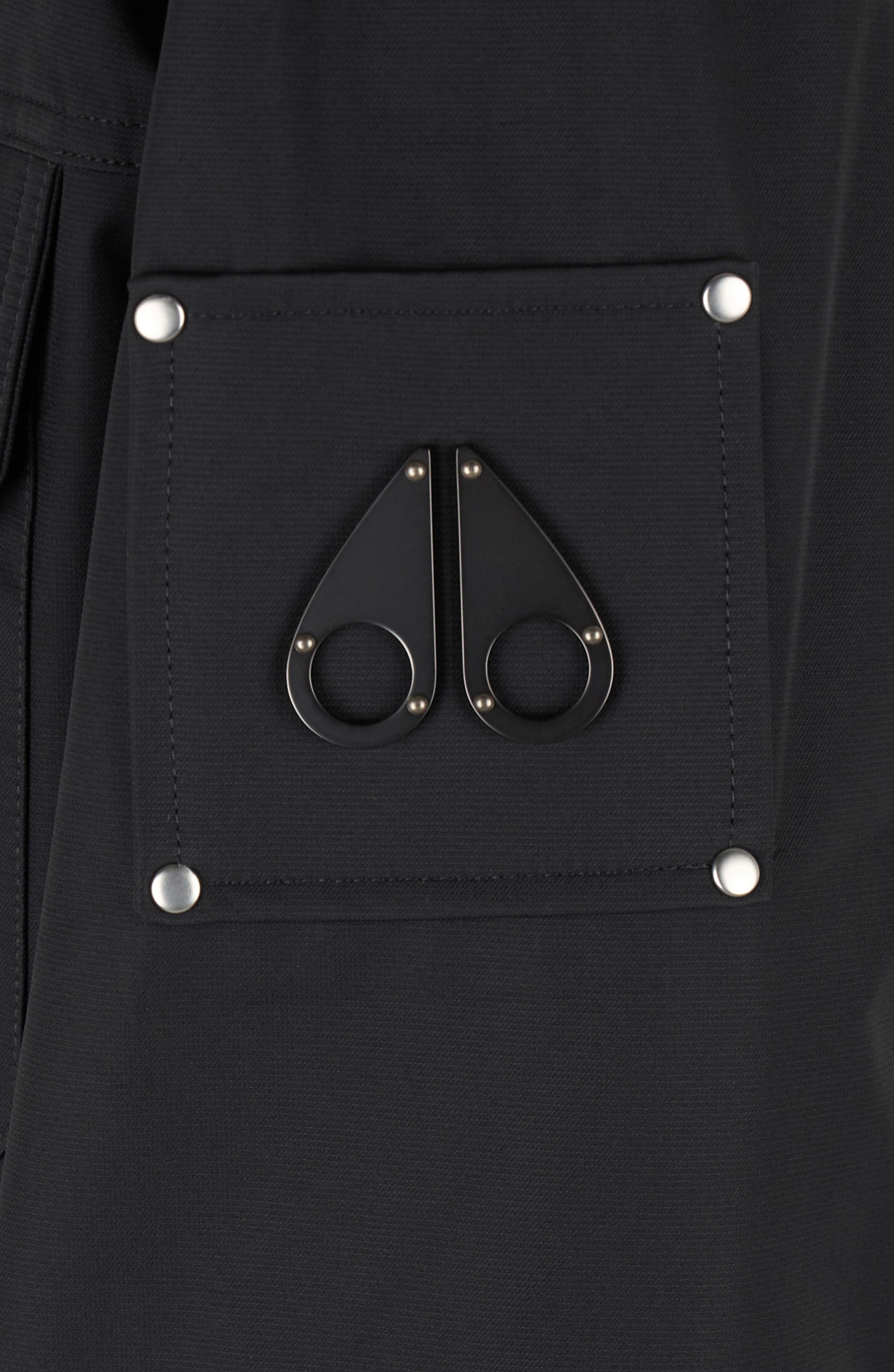 Moose Knuckles Jacques Water Repellent Shirt Jacket in Black at Nordstrom - 5