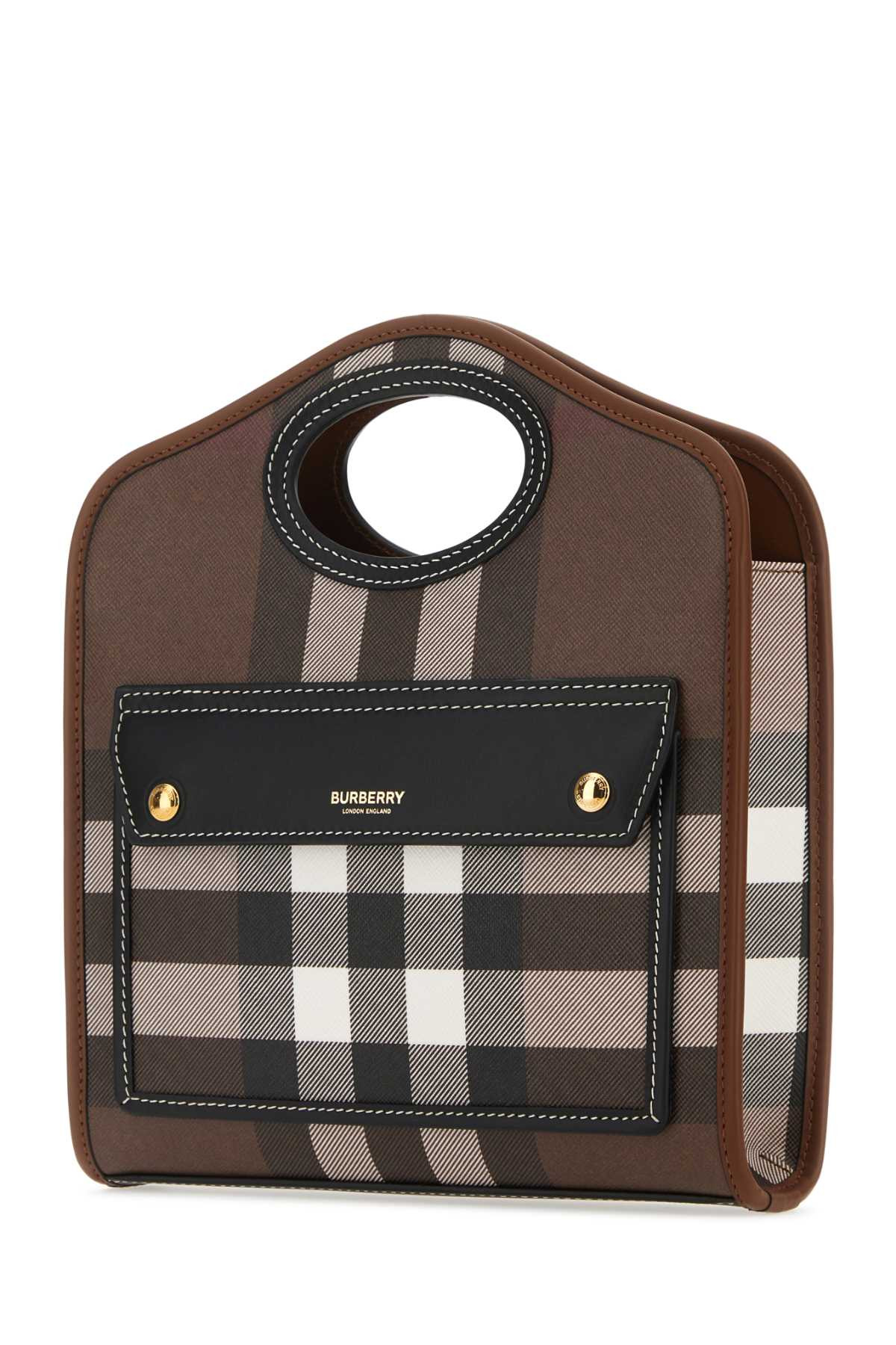 Burberry Women Printed E-Canvas And Leather Mini Pocket Bag Handbag - 2