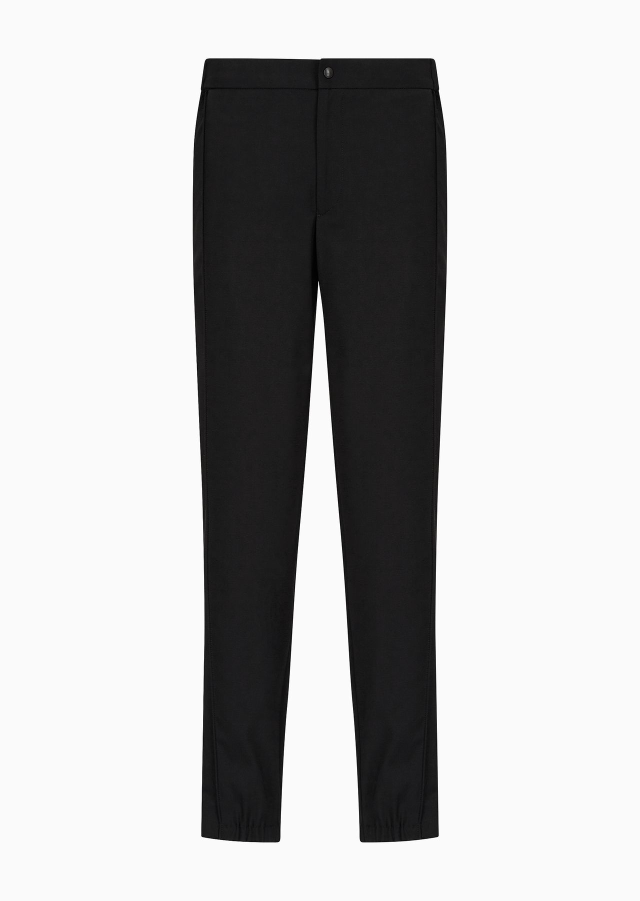 Light wool trousers with elasticated cuffs - 1