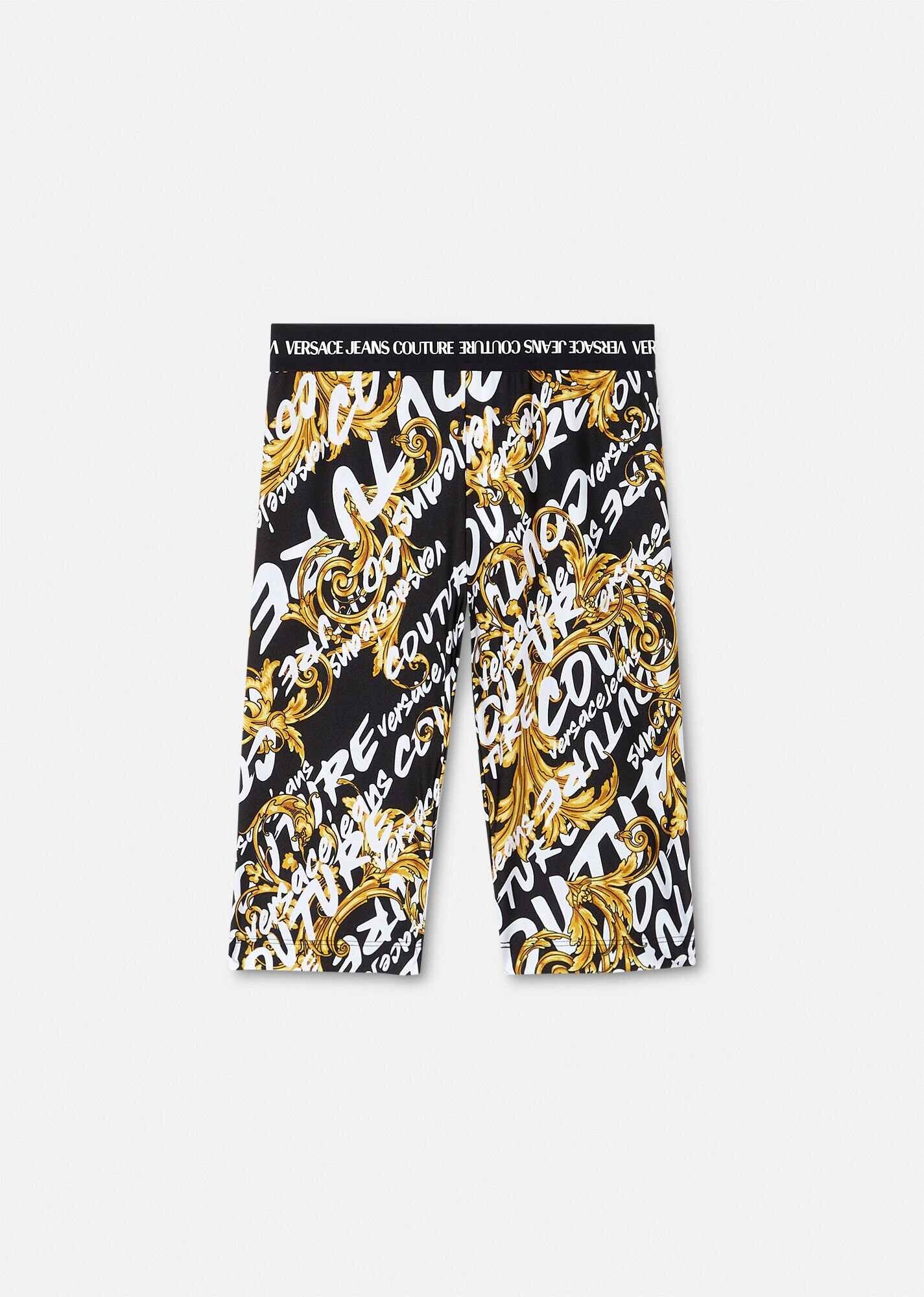 Logo Brush Couture Bicycle Shorts - 1