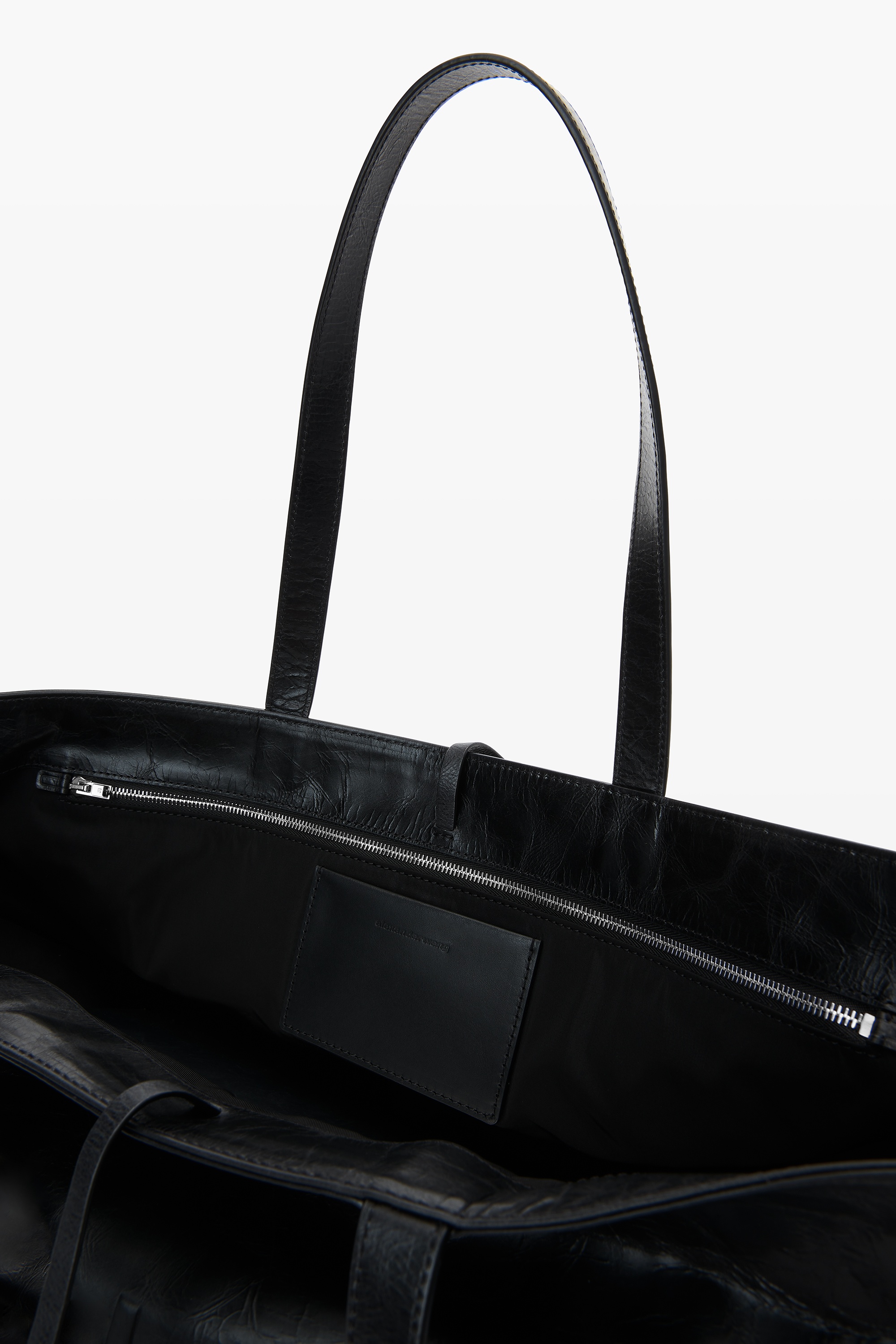 Punch Tote Bag in Crackle Patent Leather - 5