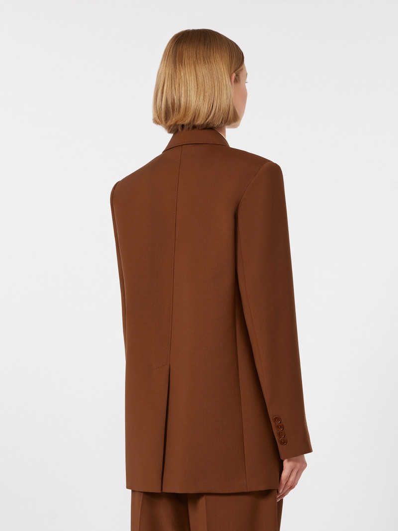 BALCO Single-breasted stretch wool blazer - CHOCOLATE 4