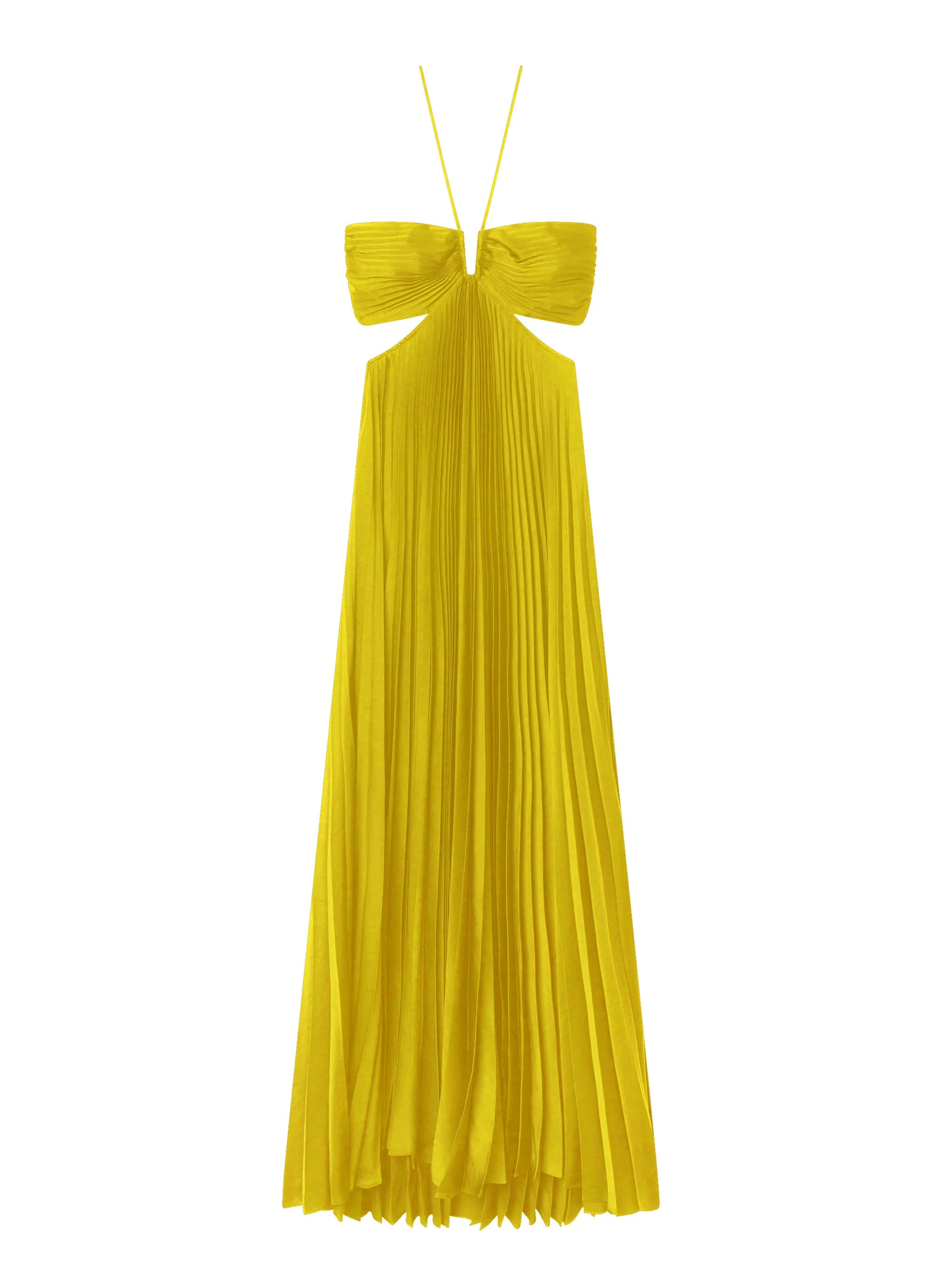 Moira Satin Pleated Maxi Dress - 1