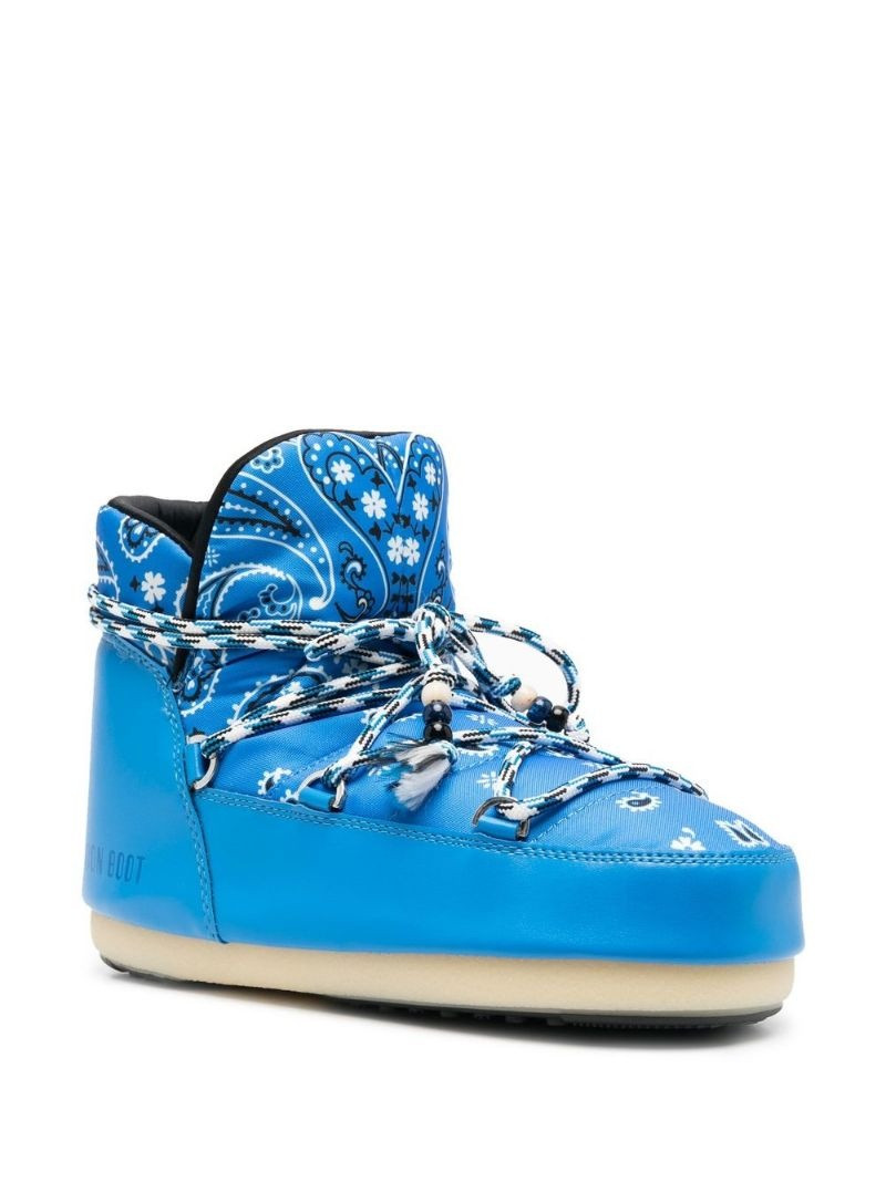 Alanui x Moon Boot bandana-print boots outlook