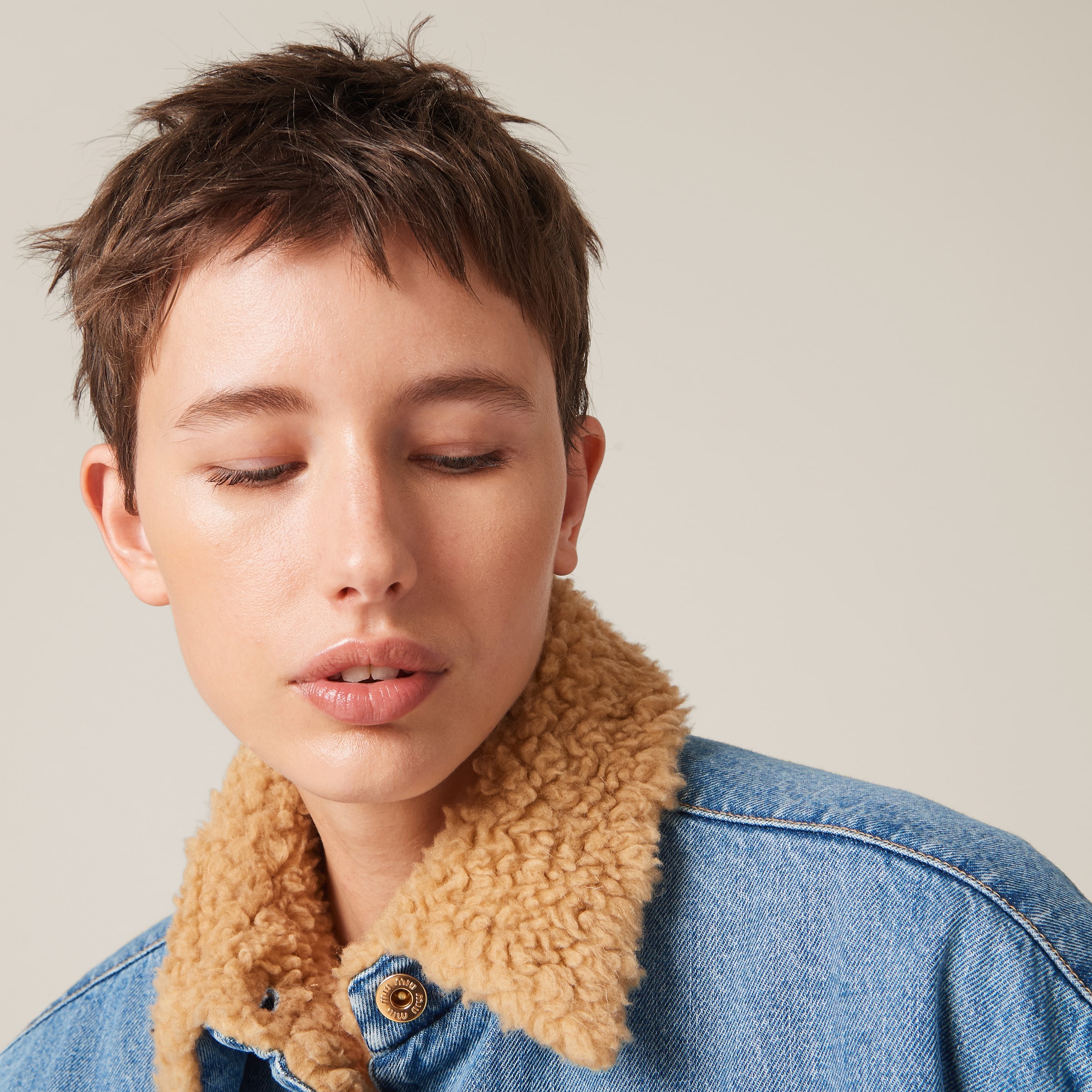 Embroidered denim blouson jacket - 5