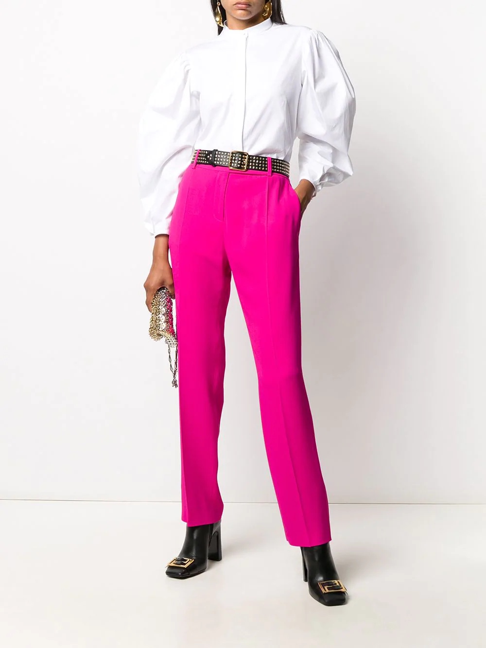 mid-rise straight trousers - 2
