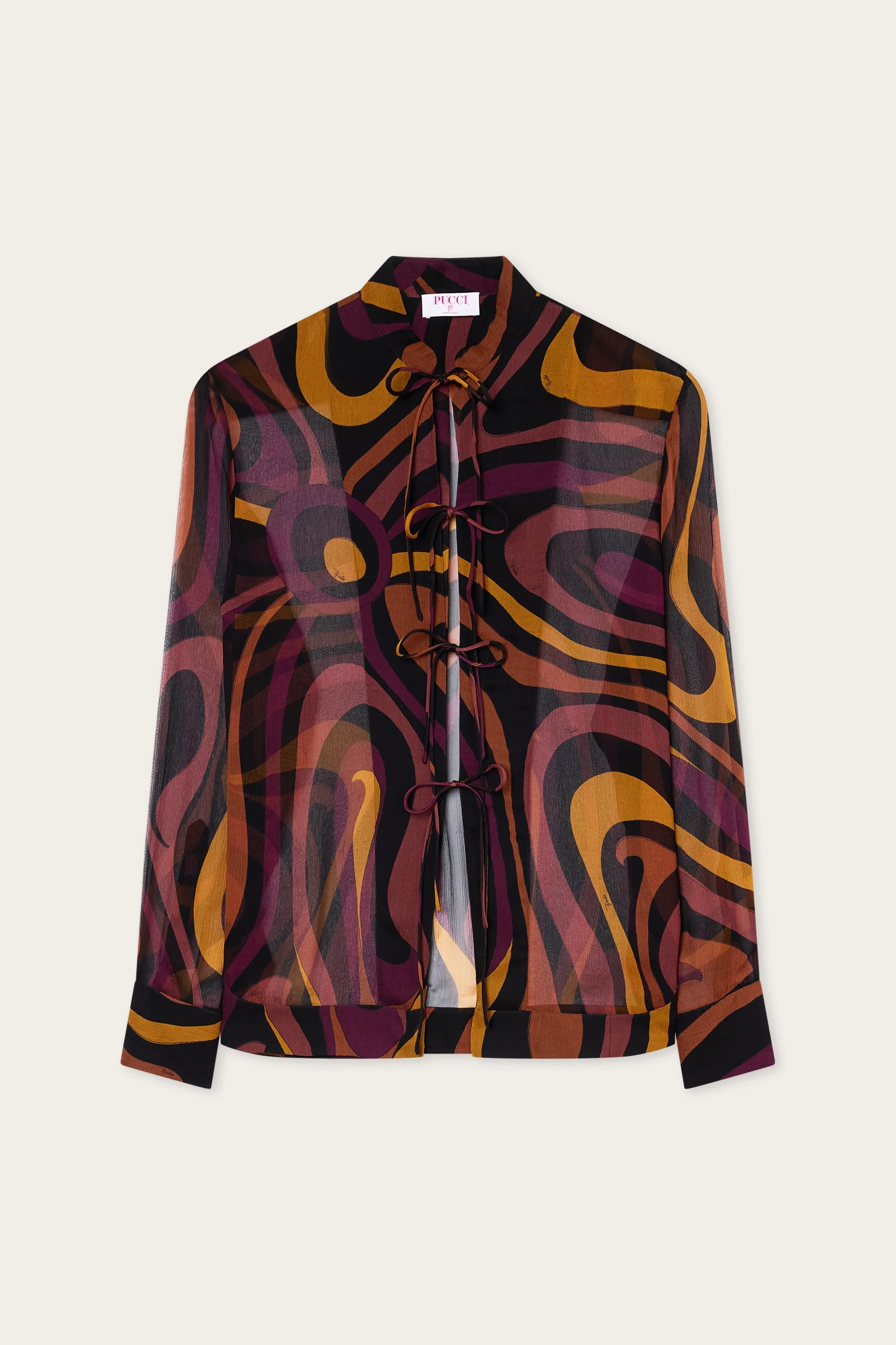 MARMO PRINT CREPONNE SHIRT - 1