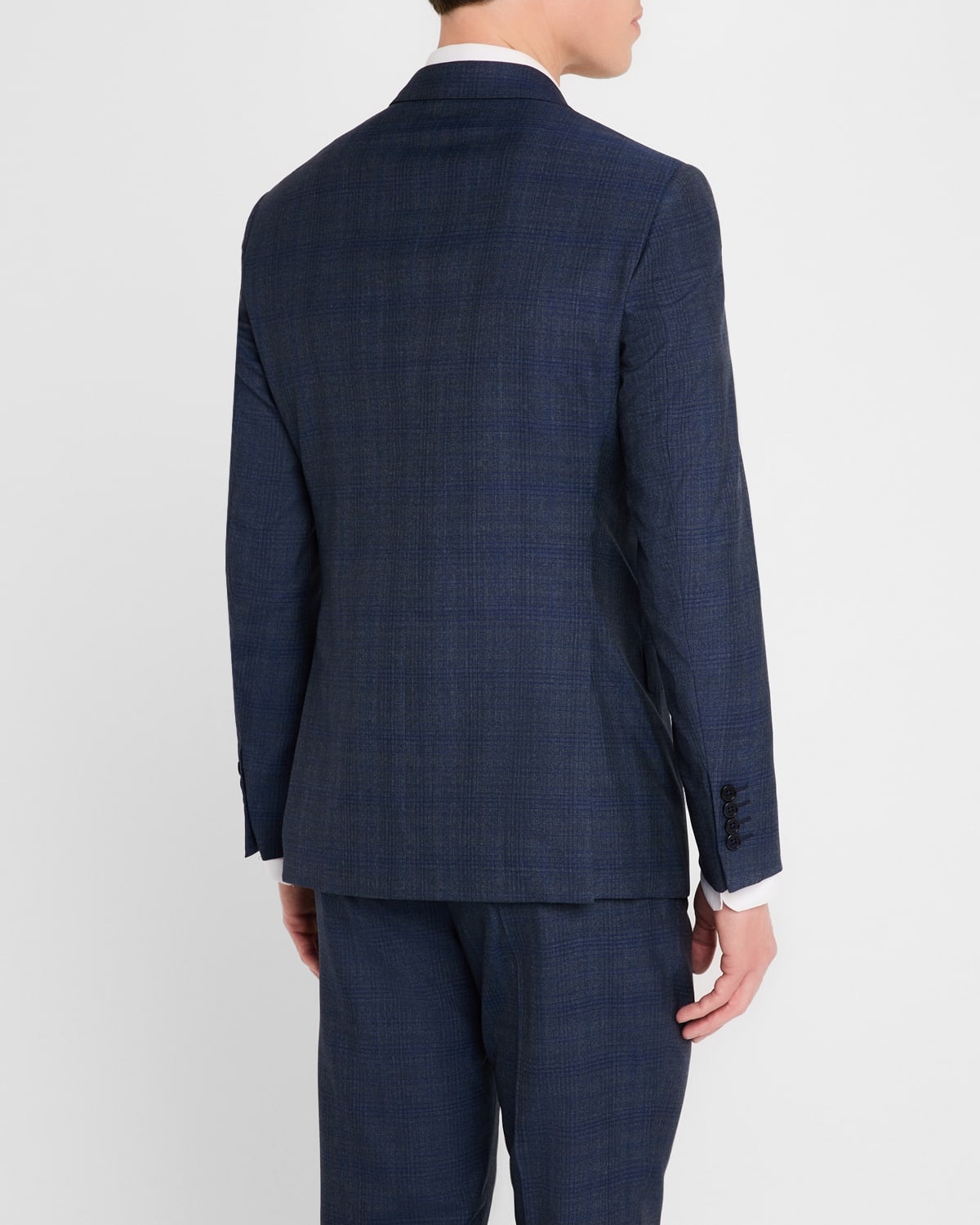 Men's 130s Wool Plaid Suit - 5