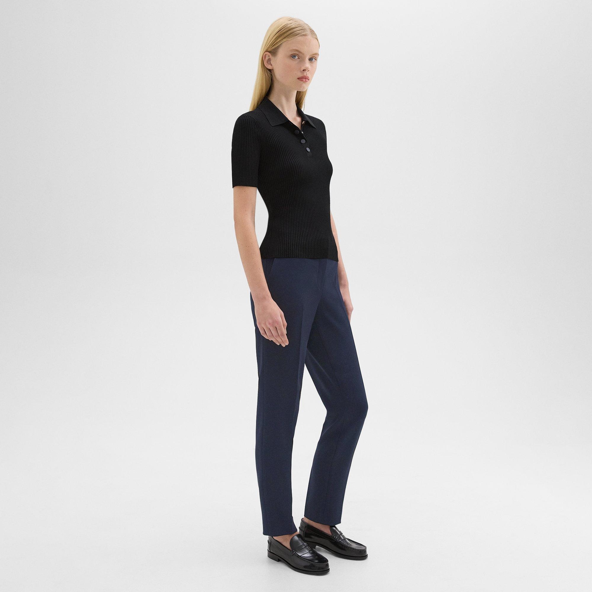 Treeca Full Length Pant in Admiral Crepe - 3