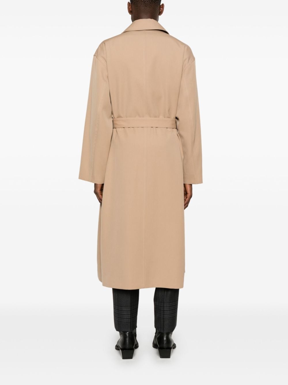 wool trench coat - 4