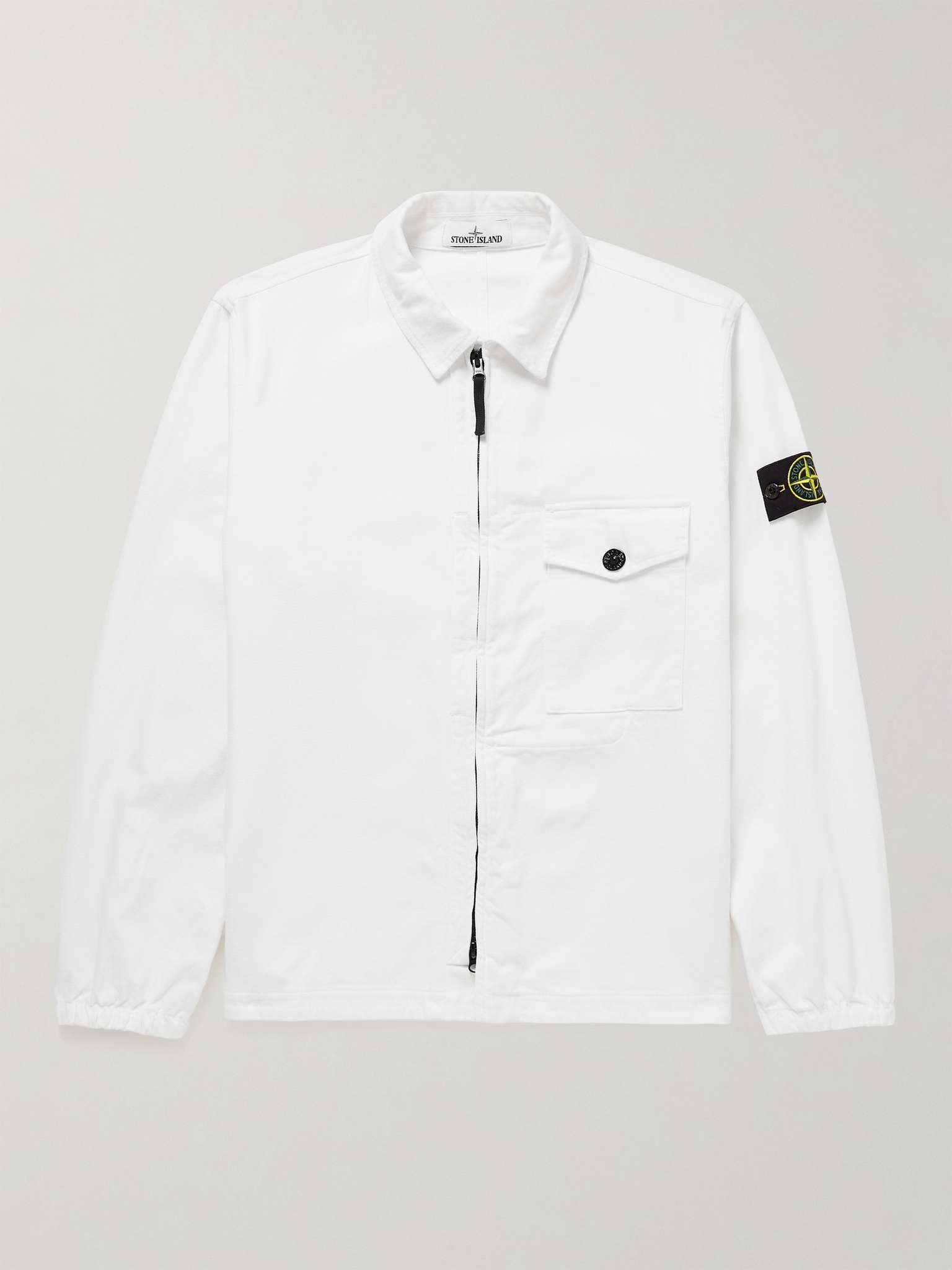 Logo-Appliquéd Cotton Overshirt - 1