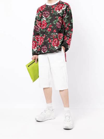 Comme des Garçons Homme Plus floral-pattern knit jumper outlook